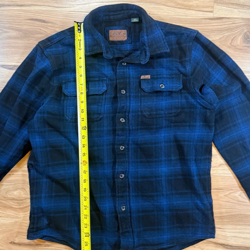 Orvis Orvis Men’s Medium Blue Plaid Flannel Shirt Jacket Size US M / EU 48-50 / 2 - 5 Thumbnail