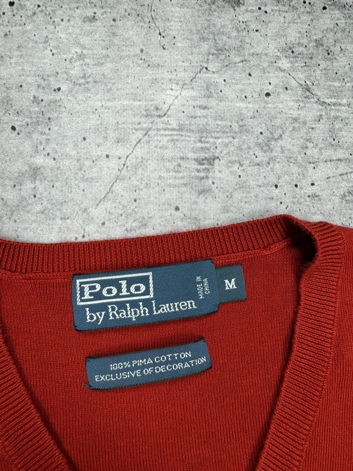 Polo Ralph Lauren × Vintage 💥💥Polo Ralph Lauren Vintage 90’s Y2K Red Pima Cotton Vest Size US M / EU 48-50 / 2 - 6 Thumbnail