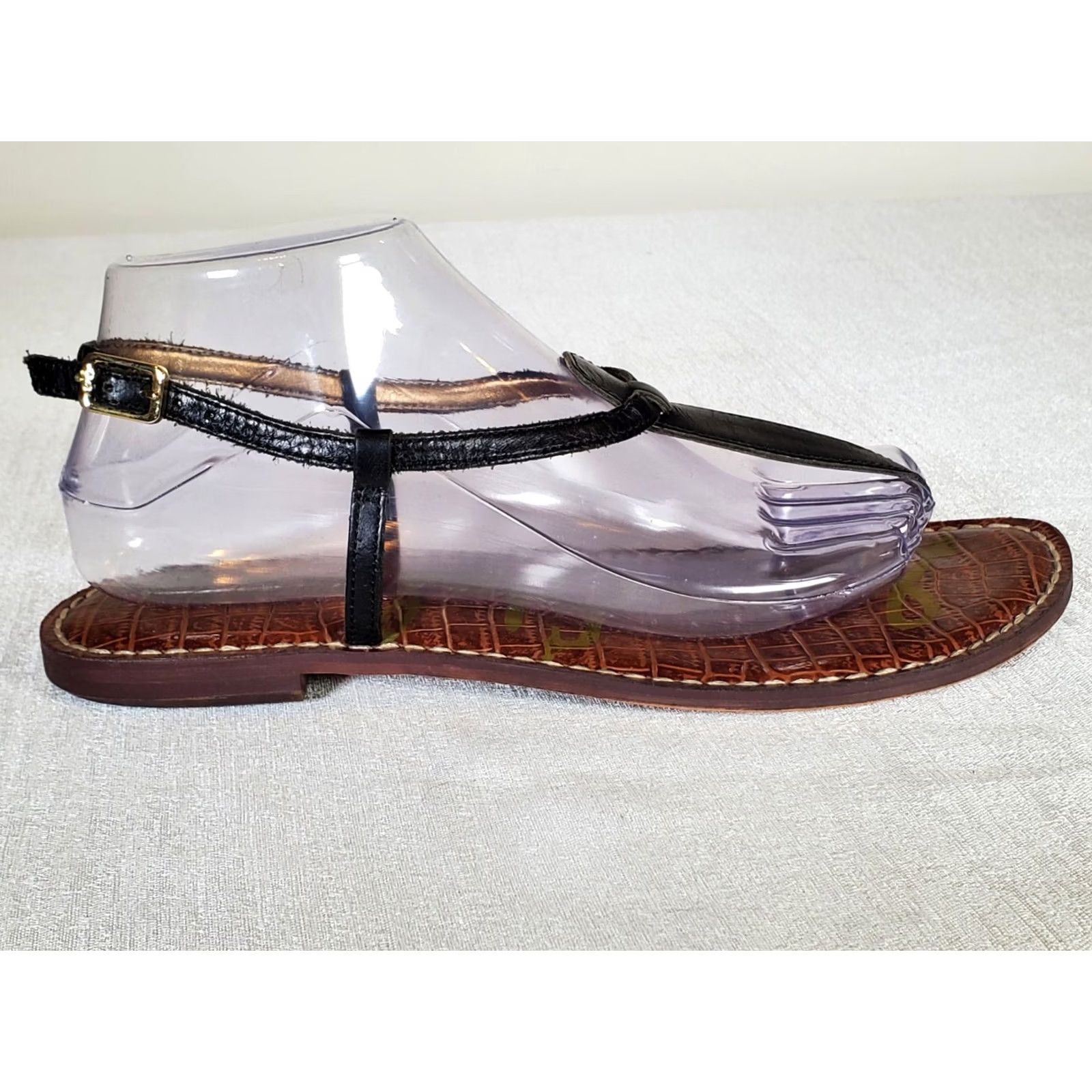 Sam Edelman Sam Edelman GIGI Gladiator Sandals Women's Black T-Strap Size 8.5 W Size US 9 / IT 39 - 2 Thumbnail