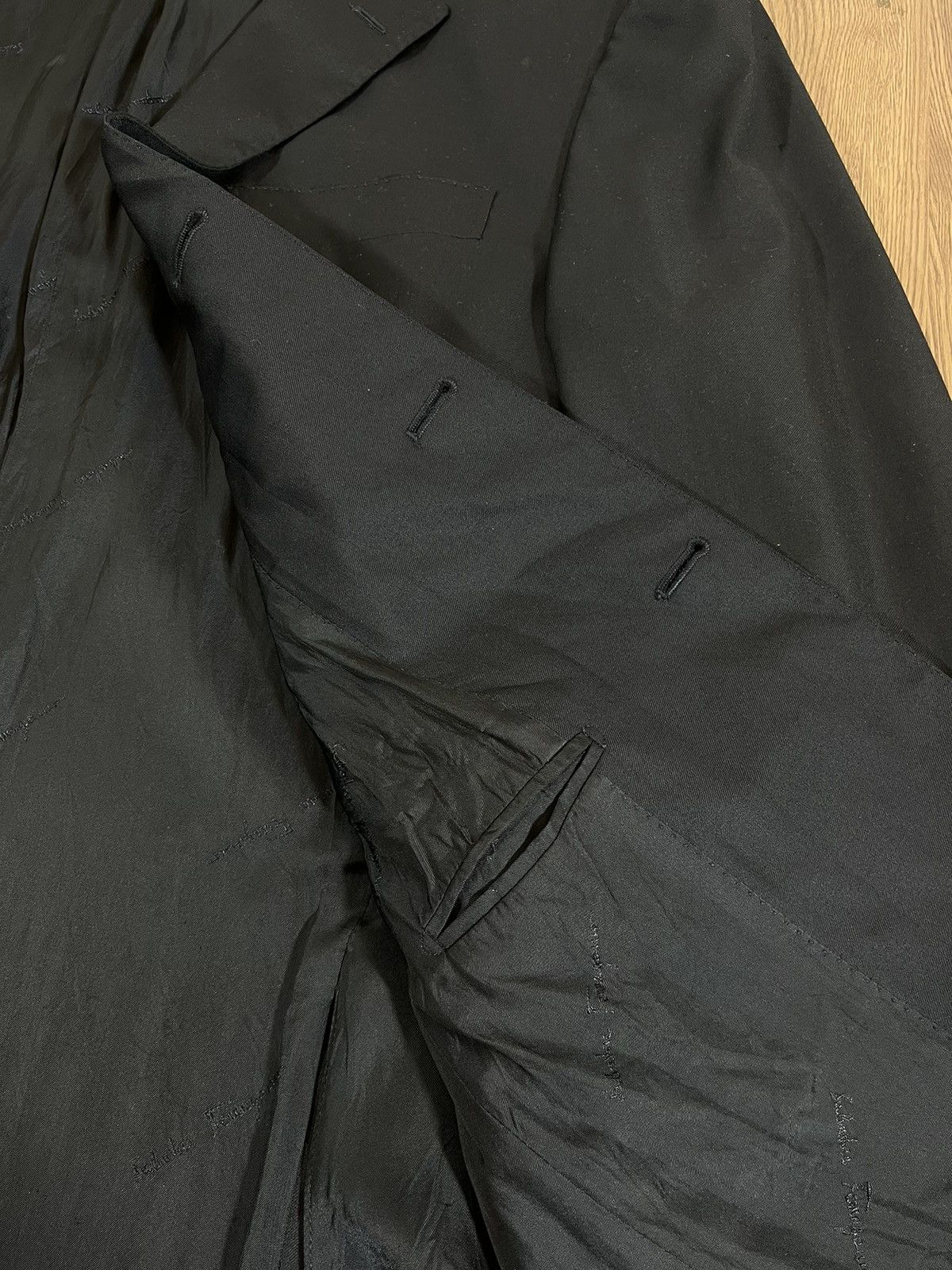 Salvatore Ferragamo Salvatore Ferragamo Midnight Black Tailored Blazer Size 50L - 10 Thumbnail