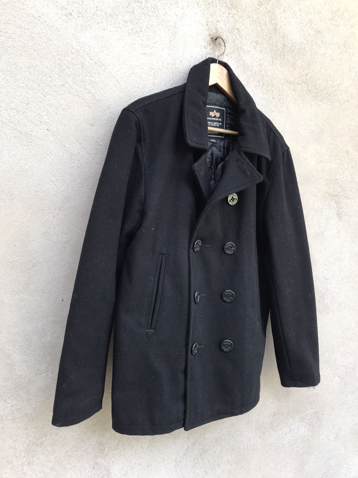 Alpha Industries × Avirex × Schott ALPHA INDUSTRIES WOOL JACKET DOUBLE COLLAR Size US L / EU 52-54 / 3 - 3 Thumbnail