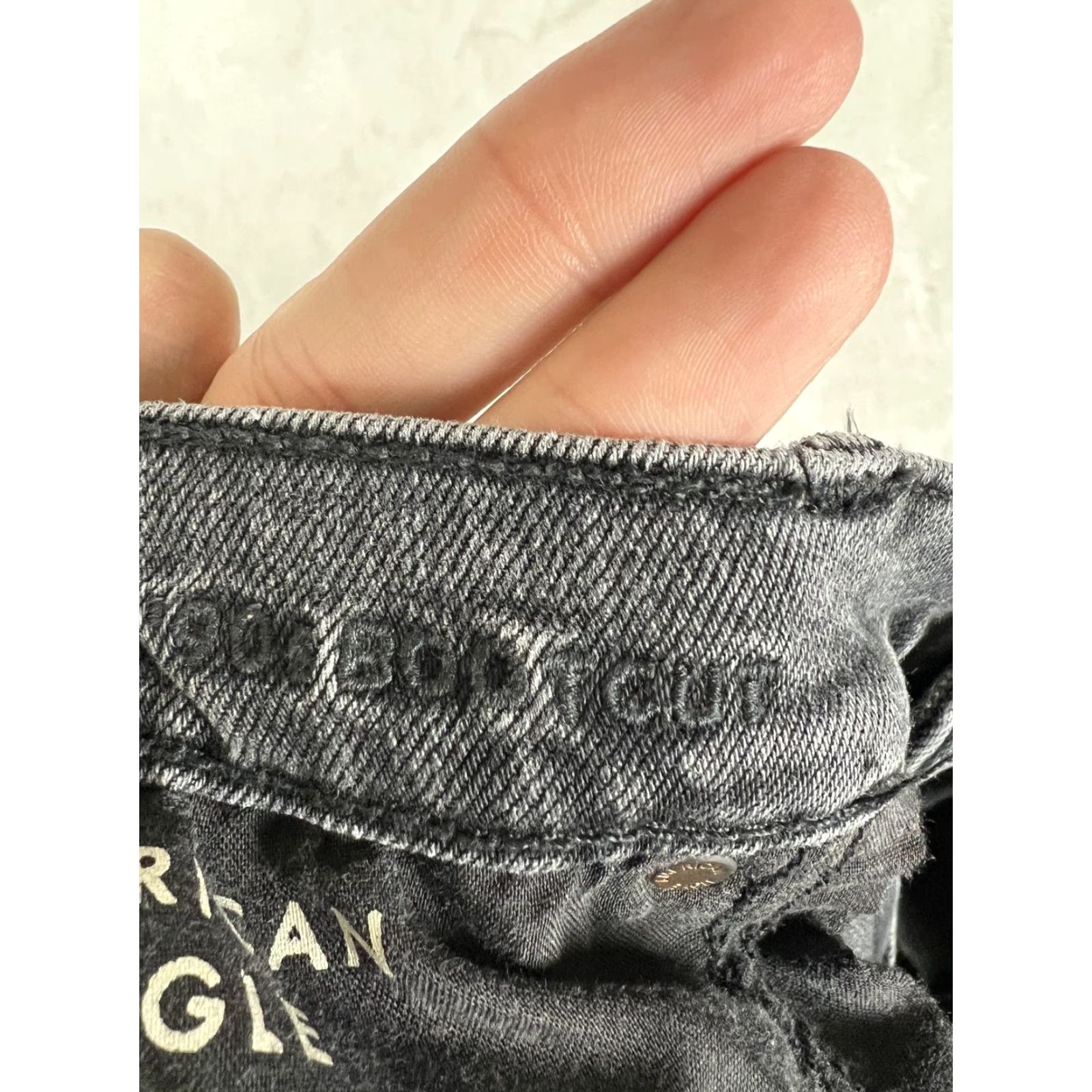 American Eagle Outfitters VINTAGE American Eagle Outfitters Jeans Women 16 Long Charcoal Wash 90s Bootcut Distressed Denim Size 38" / US 16 / IT 52 - 7 Thumbnail