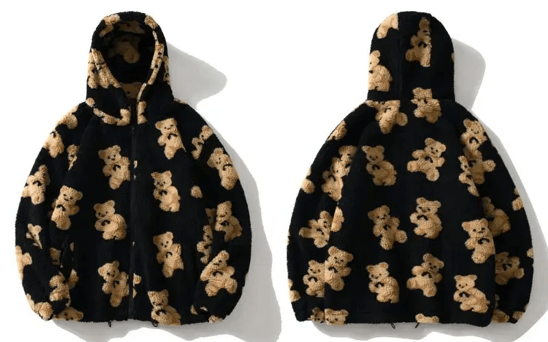 Japanese Brand × Vintage Bears Teddy Black Hoodie Sweatshirt Pullover Jersey Jumper Size US XL / EU 56 / 4 - 2 Thumbnail