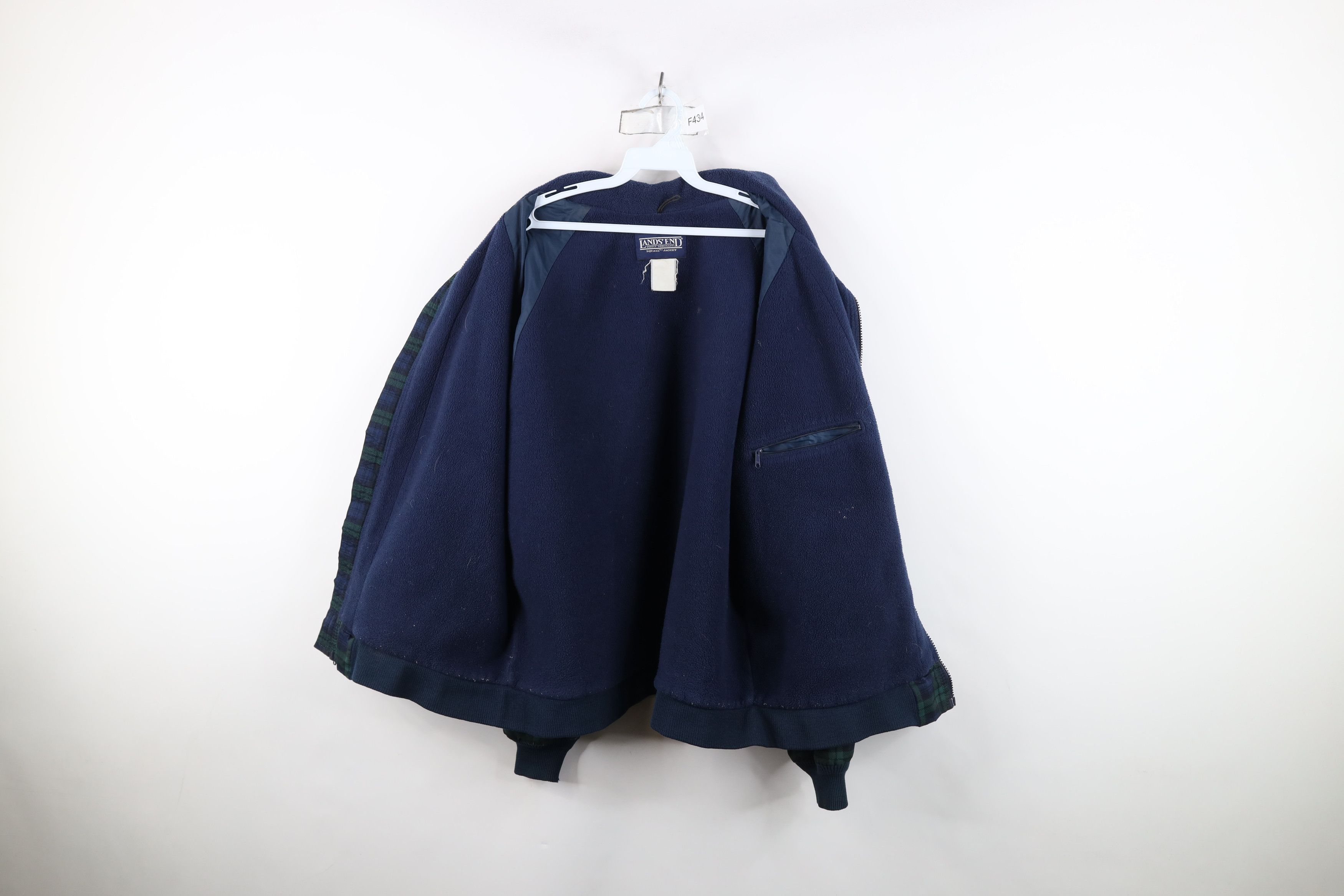 Lands' End Vintage 90s Lands End Lined Squall Bomber Jacket Plaid Size US XXL / EU 58 / 5 - 10 Thumbnail