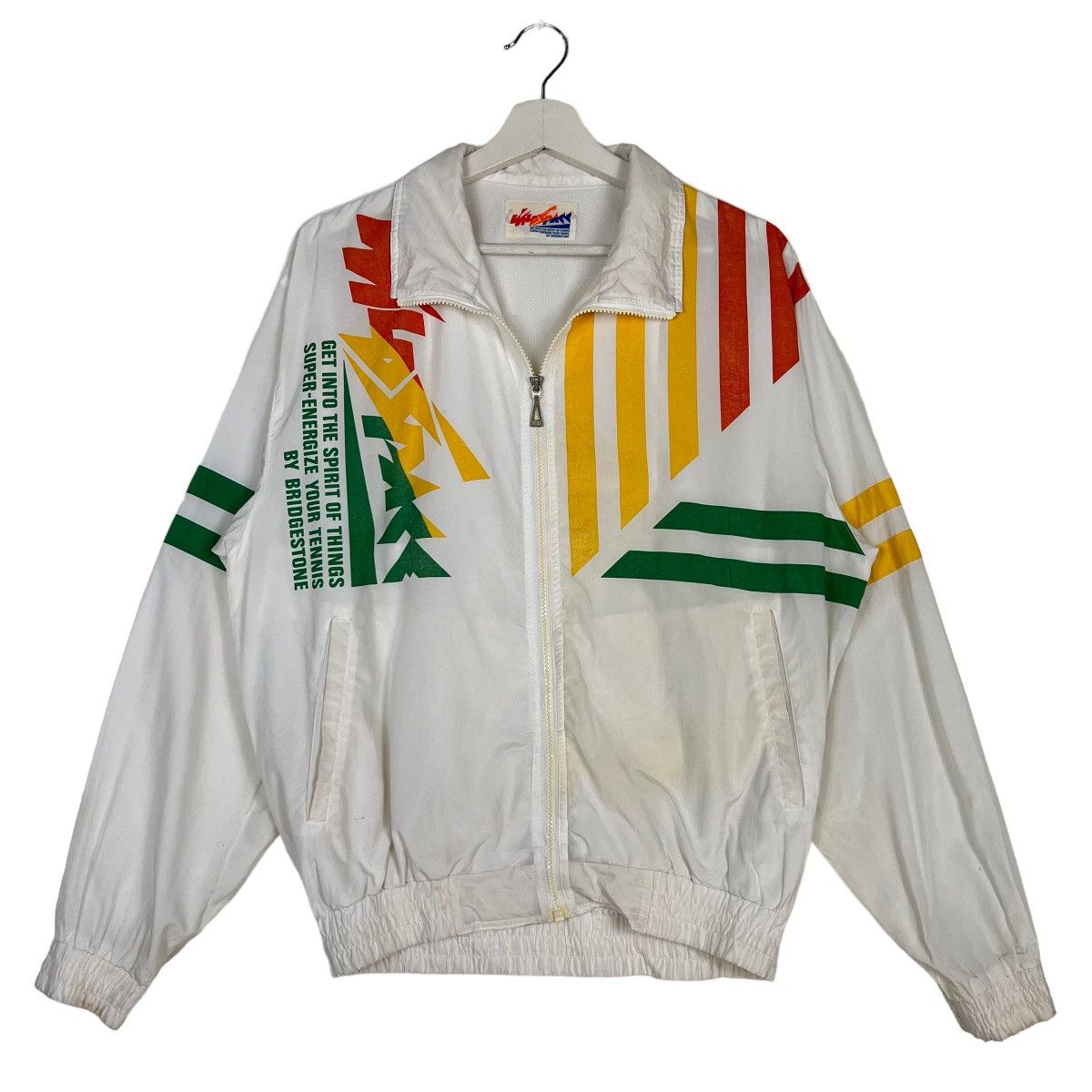 Japanese Brand 🔥 VINTAGE BRIDGESTONE TRAINER JACKET Size US M / EU 48-50 / 2 - 1 Thumbnail