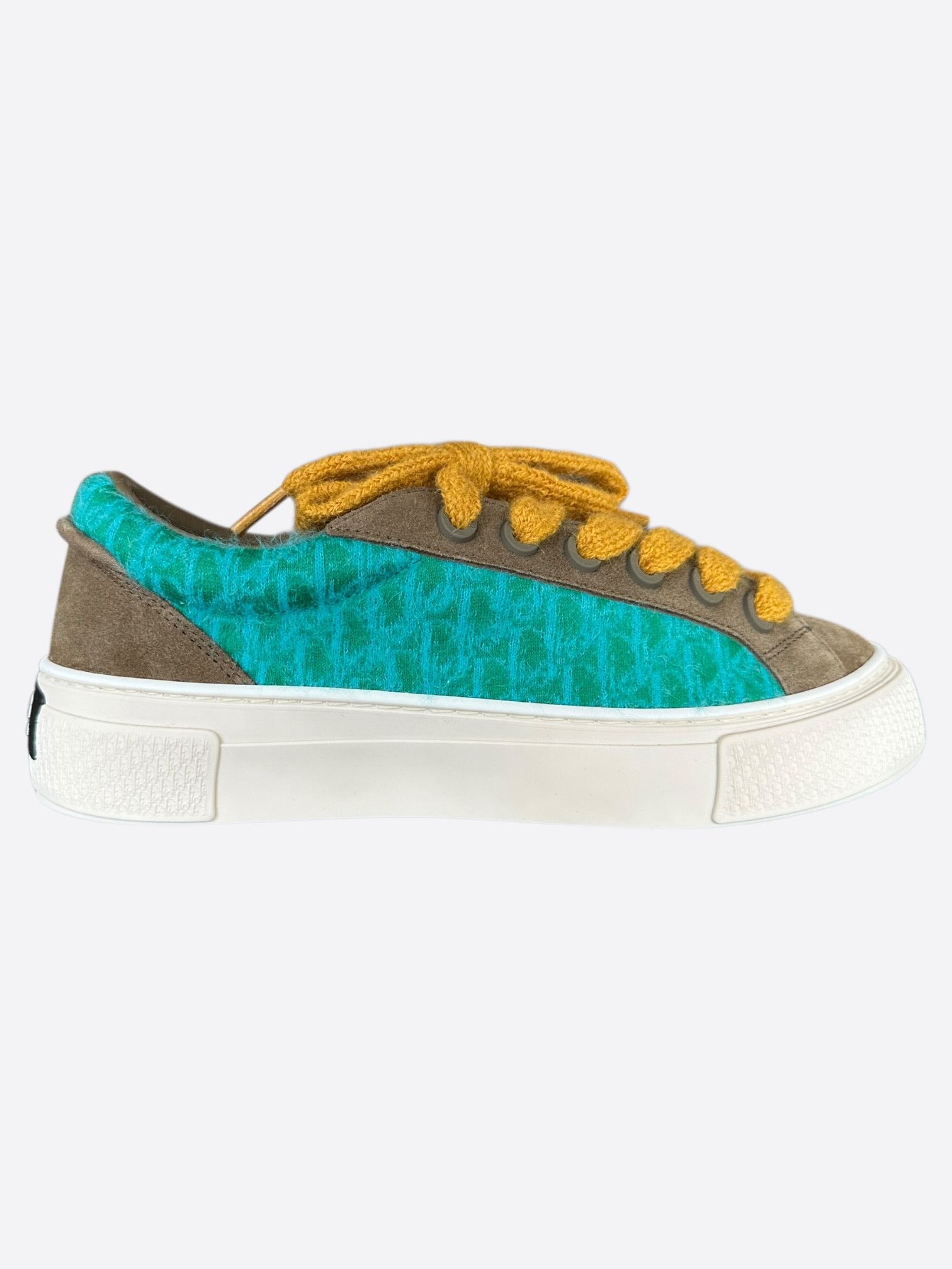 Dior Dior Brown & Turquoise Oblique B33 Sneakers Size US 9 / EU 42 - 1 Thumbnail