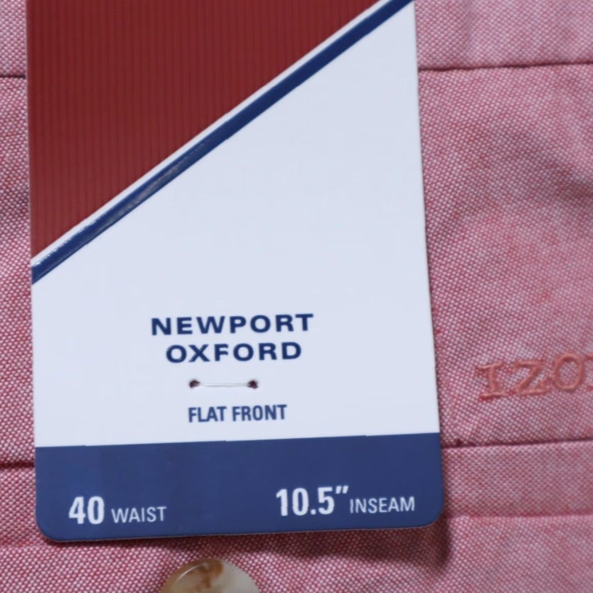 Izod Izod Newport Oxford Cotton Khaki Chino Shorts Pink Men's 40 Size US 40 / EU 56 - 7 Thumbnail