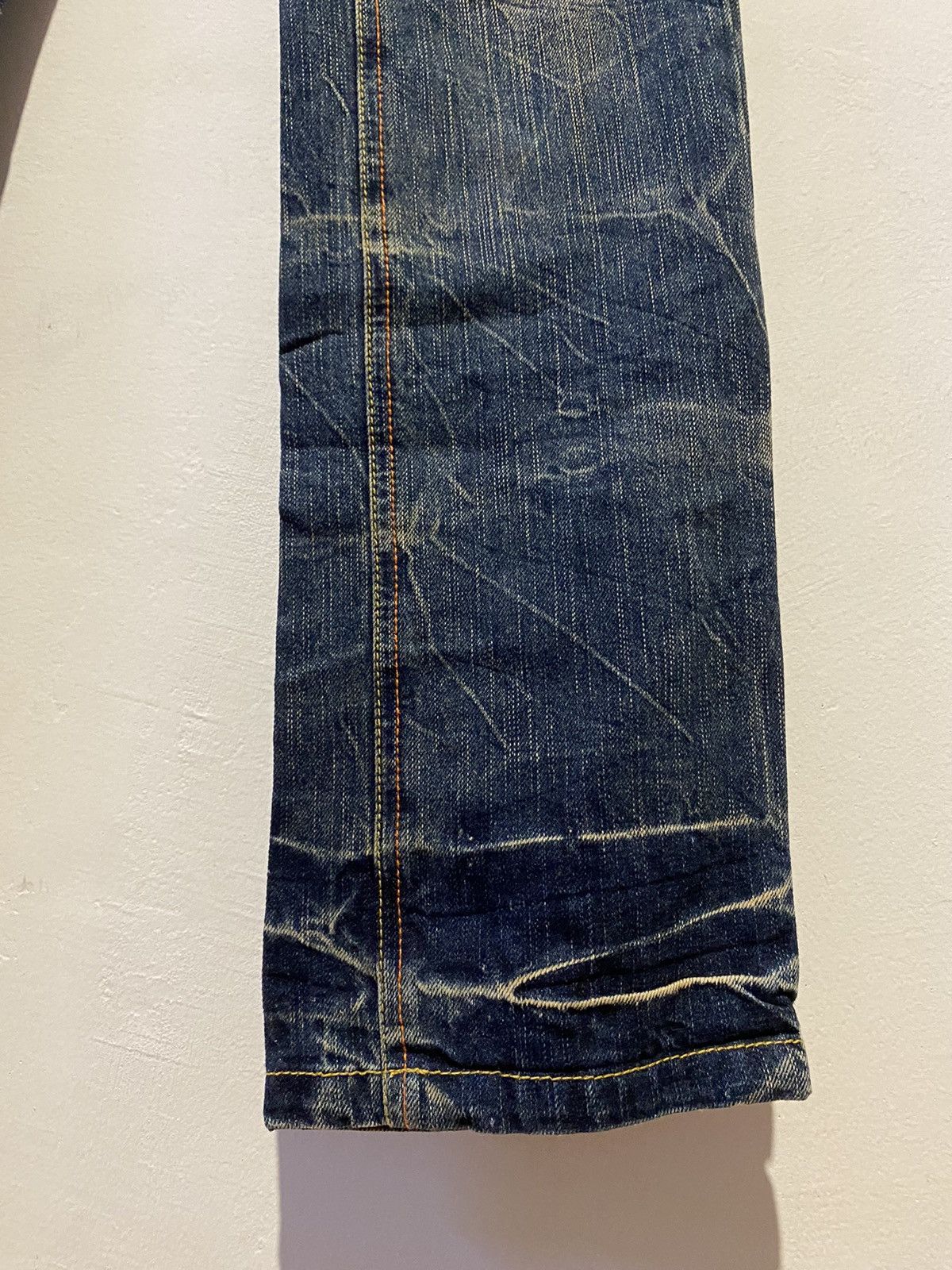 Japanese Brand Blow By Blue Distressed Denim Jeans Size US 30 / EU 46 - 2 Thumbnail