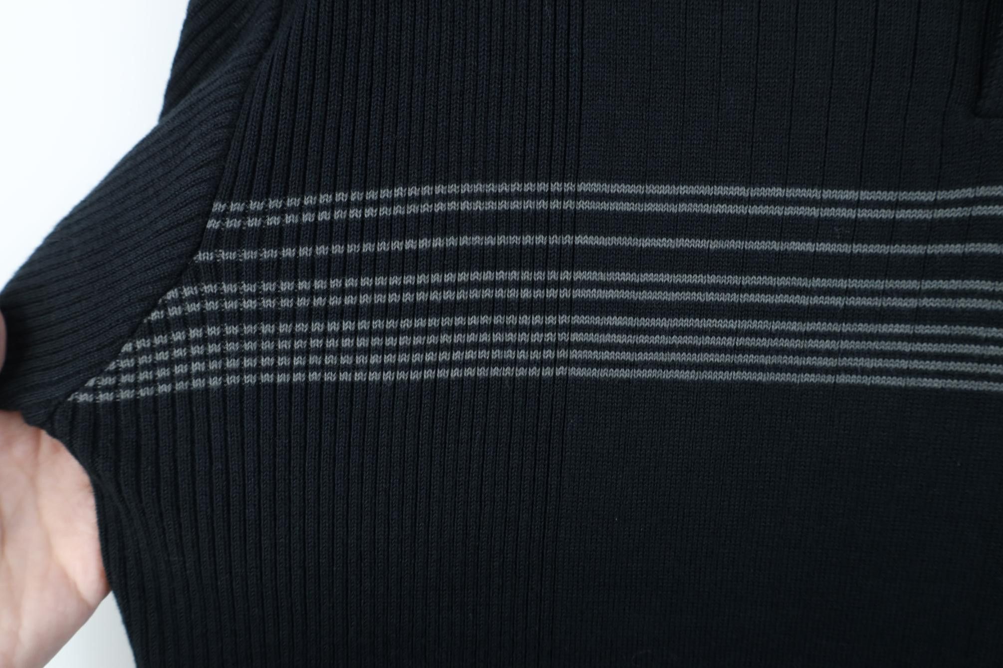 Vintage Vintage 90s Y2K Rockabilly Ribbed Knit Collared Polo Shirt Size US M / EU 48-50 / 2 - 7 Thumbnail