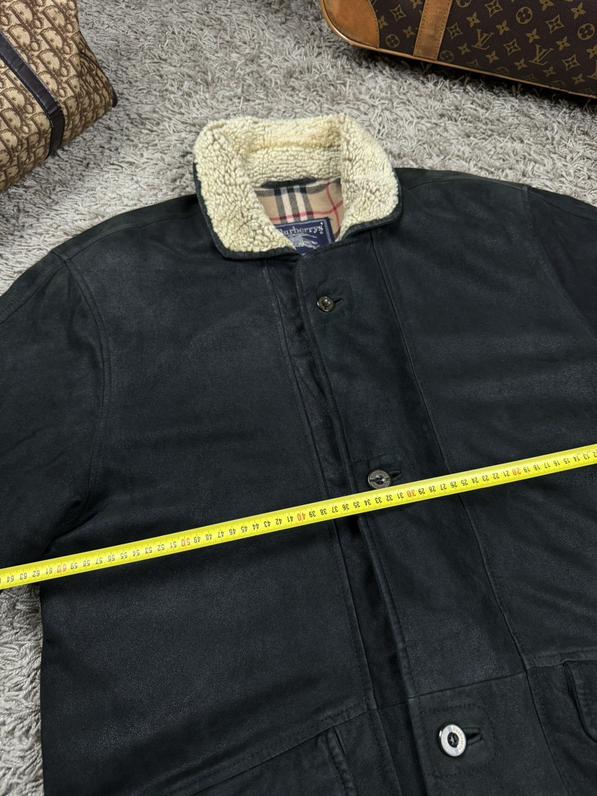 Burberry × Vintage Vintage leather jacket Burberry original luxury casual item Size US XL / EU 56 / 4 - 5 Thumbnail
