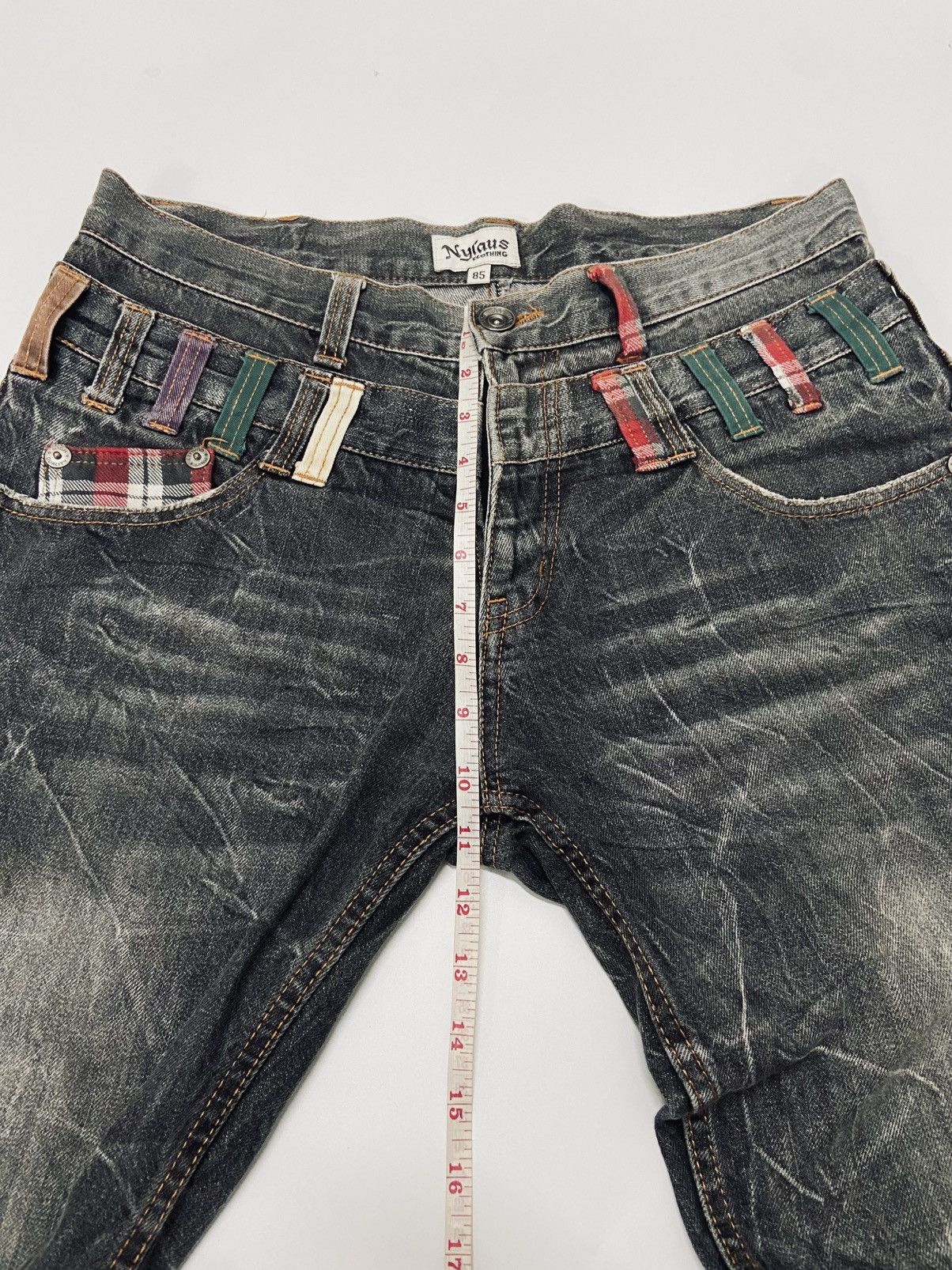 Other Nylaus Double Waist Distressed Denim Size US 34 / EU 50 - 10 Thumbnail