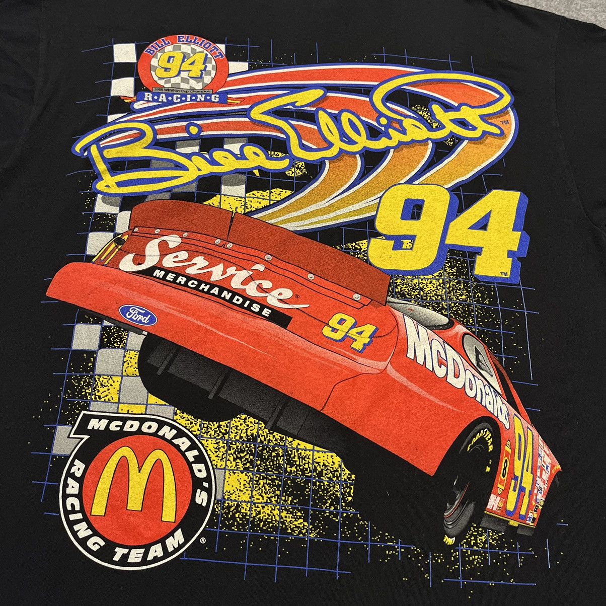 NASCAR Vintage 90s NASCAR Bill Elliott McDonalds Racing Graphic Tee Size US L / EU 52-54 / 3 - 8 Thumbnail