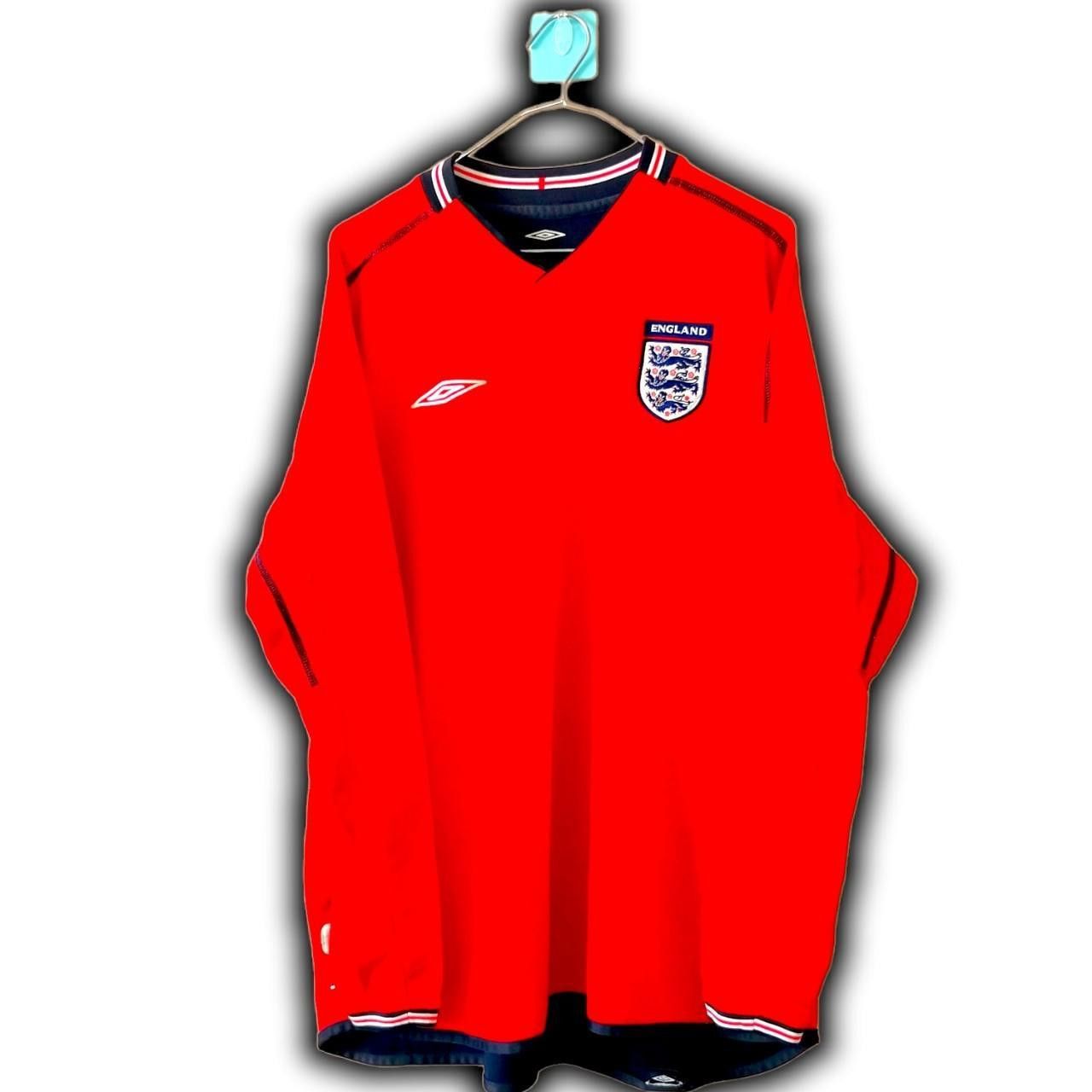 Umbro England 2002 2003 Away shirt jersey Long Sleeves Size US L / EU 52-54 / 3 - 1 Thumbnail