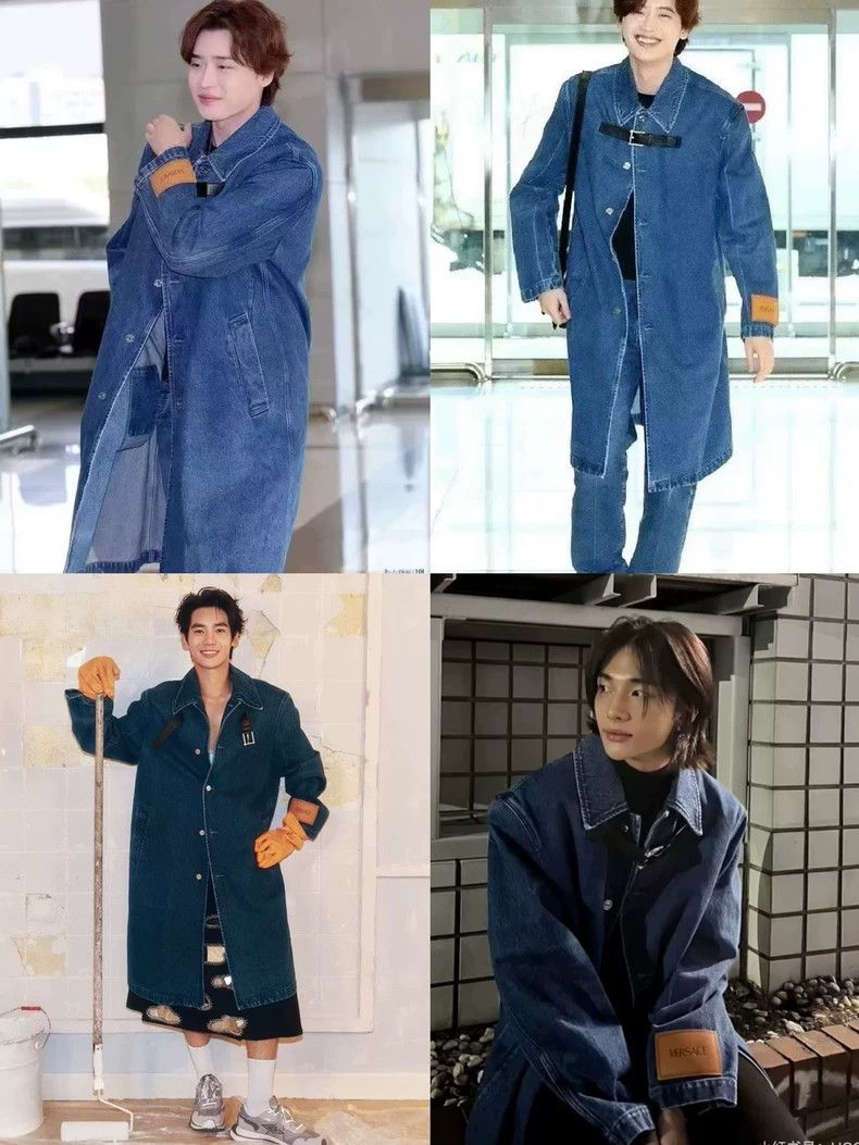 Versace Versace Denim trench coat is medium and long Size US XL / EU 56 / 4 - 4 Thumbnail
