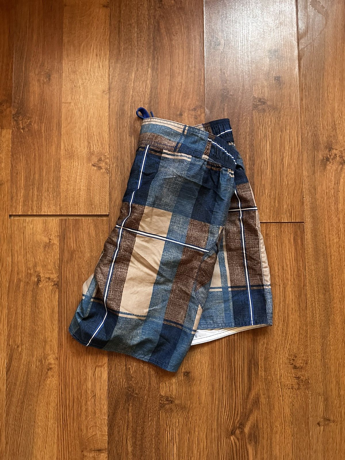 Oxbow Oxbow Archive Plaid Board Shorts Surf Style Blue/Earth Tones Size US 32 / EU 48 - 4 Thumbnail