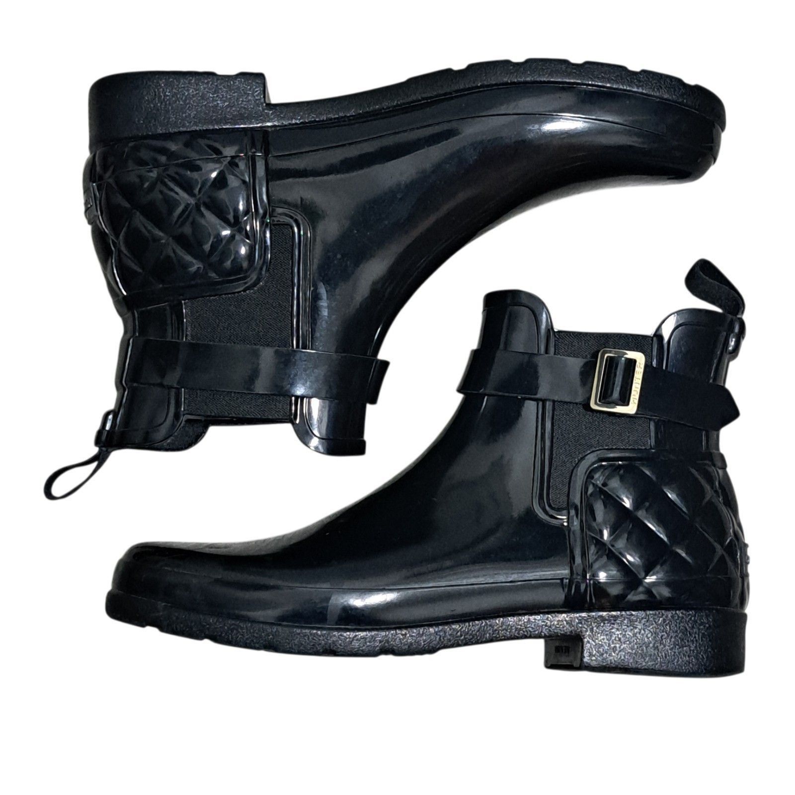 Hunter Hunter Women's Refined Quilted Gothic Winter Rain Rubber Che Size US 9 / IT 39 - 1 Thumbnail
