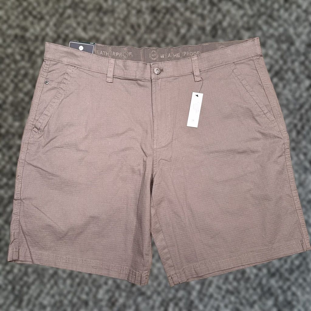 Weatherproof Weatherproof Mens 40W Short Chino Cotton Spandex Walnut Zip Pocket Outdoor Relaxed Size US 40 / EU 56 - 1 Thumbnail