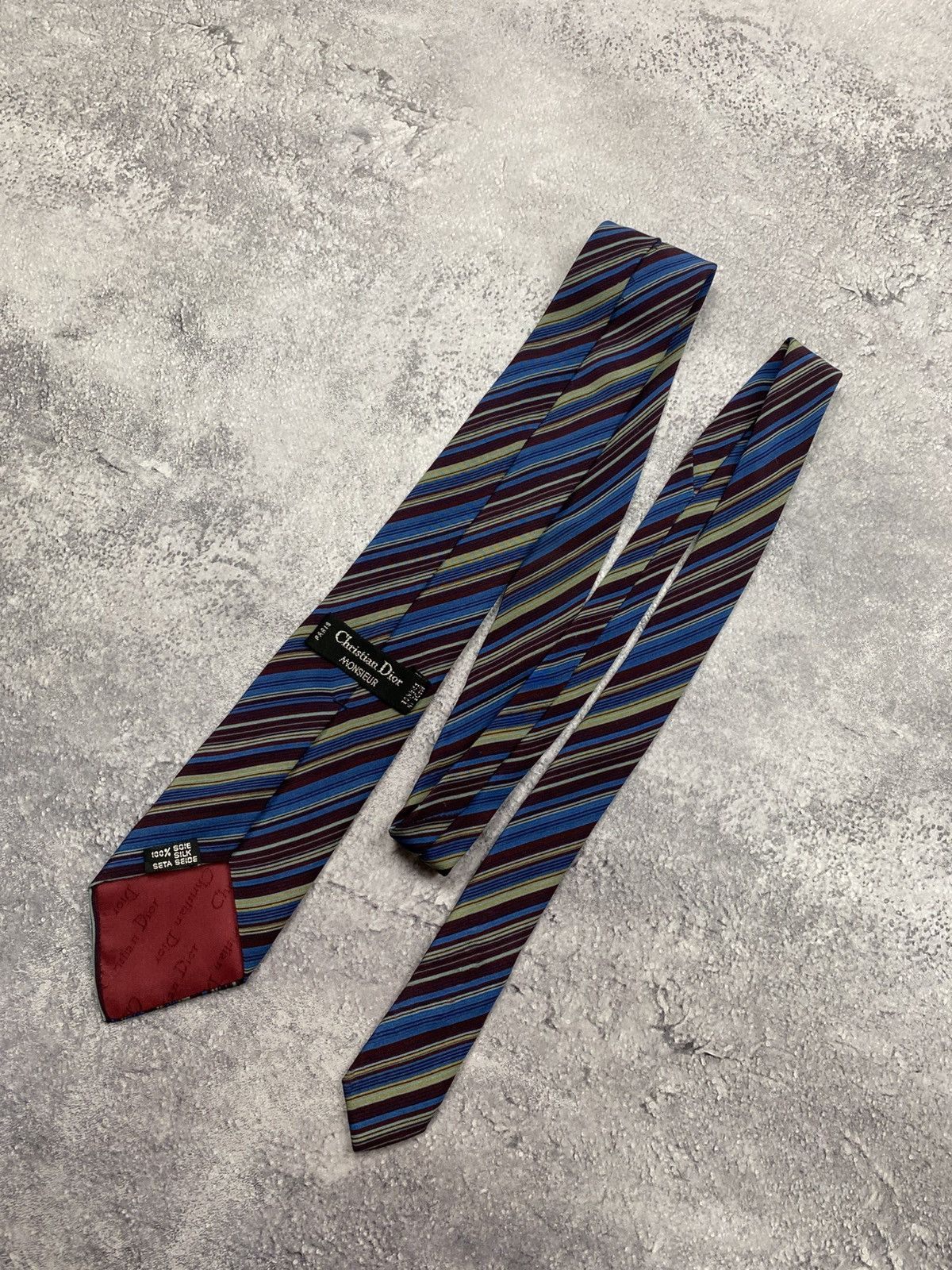 Christian Dior Monsieur CD Christian Dior Monsieur Silk Tie Vintage France ties rare Size ONE SIZE - 7 Thumbnail