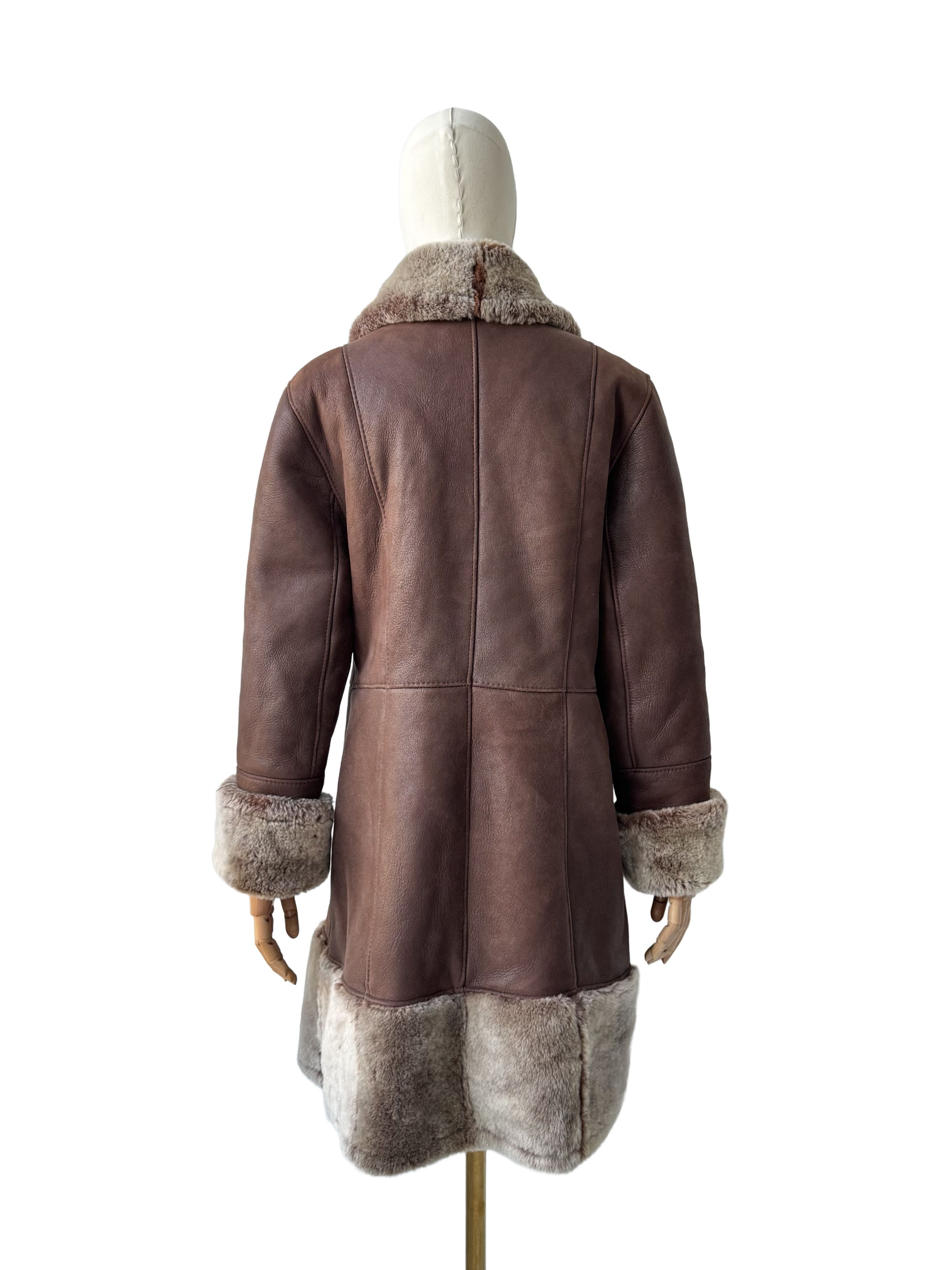 Vintage Vintage Real Sheepskin Coat Size L / US 10 / IT 46 - 4 Thumbnail
