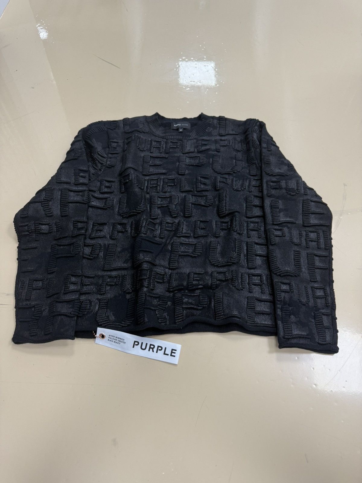 Purple Brand Black Pull Over Hoodie