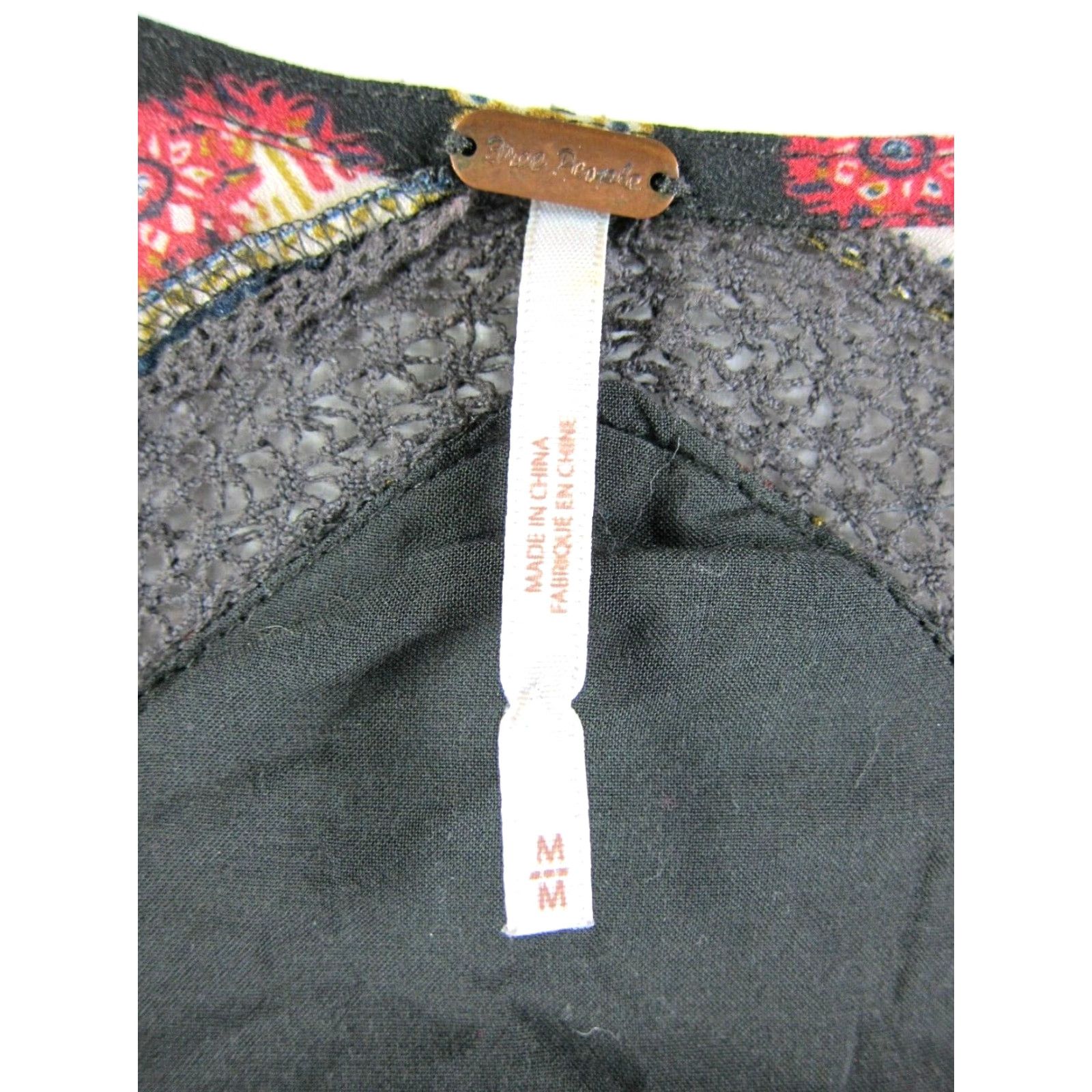 Free People Free People Dress Long Sleeve V-Neck Bohemian Floral Brown Pink Pockets Knee Length Medium Women Size M / US 6-8 / IT 42-44 - 3 Thumbnail