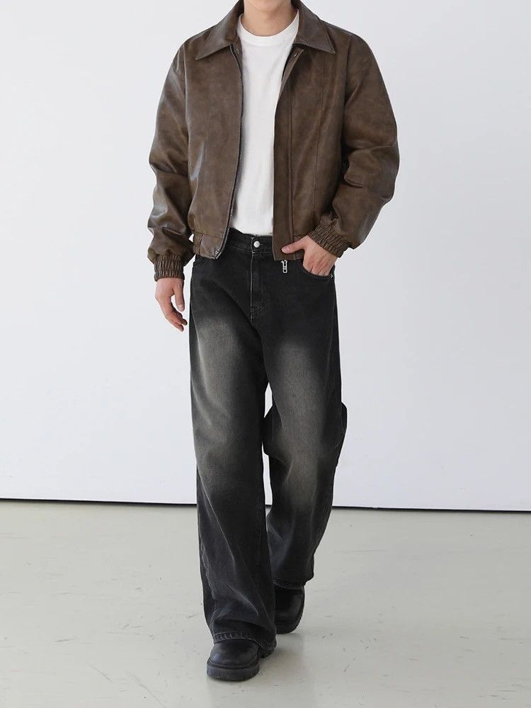 Japanese Brand × Jean Black Baggy Washed Denim Jeans Size US 30 / EU 46 - 3 Thumbnail