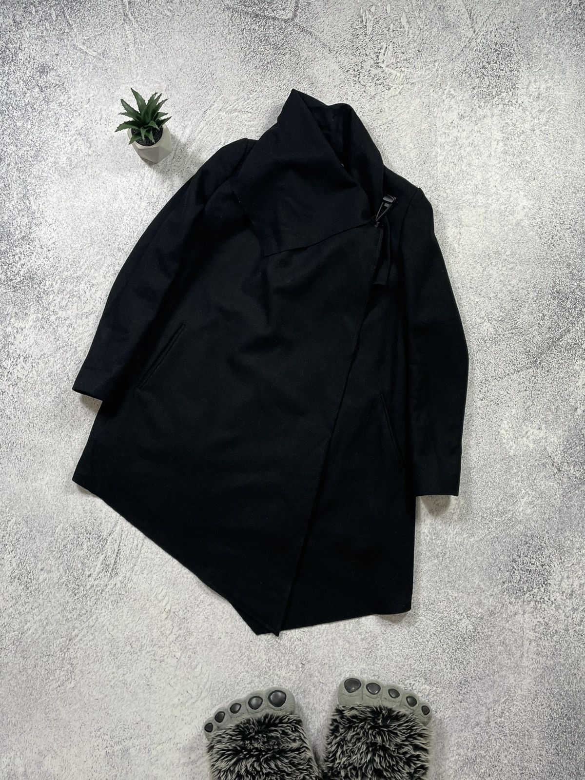 image of Allsaints Women’S Monument Eve Wool Coat in Black, Women's (Size XS)
