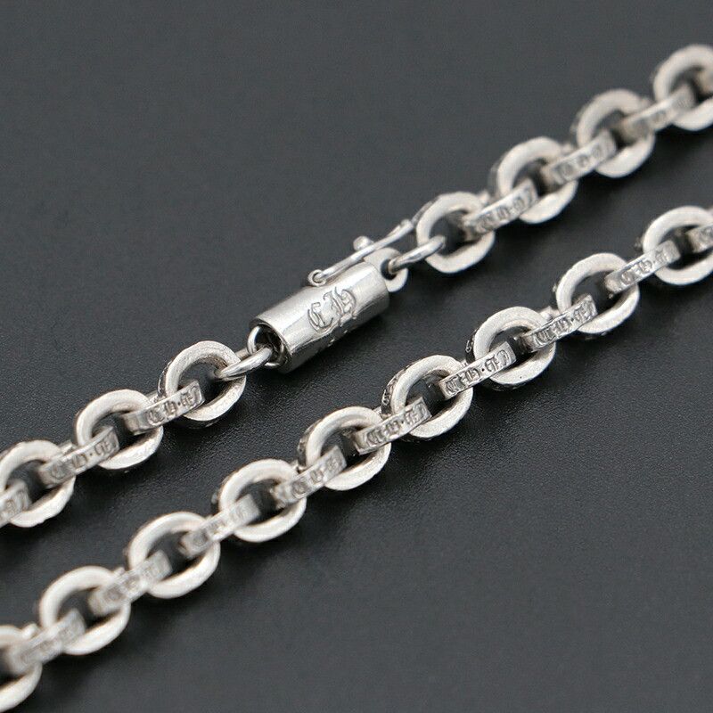 Chrome Hearts White Gold Paper Chain Necklace