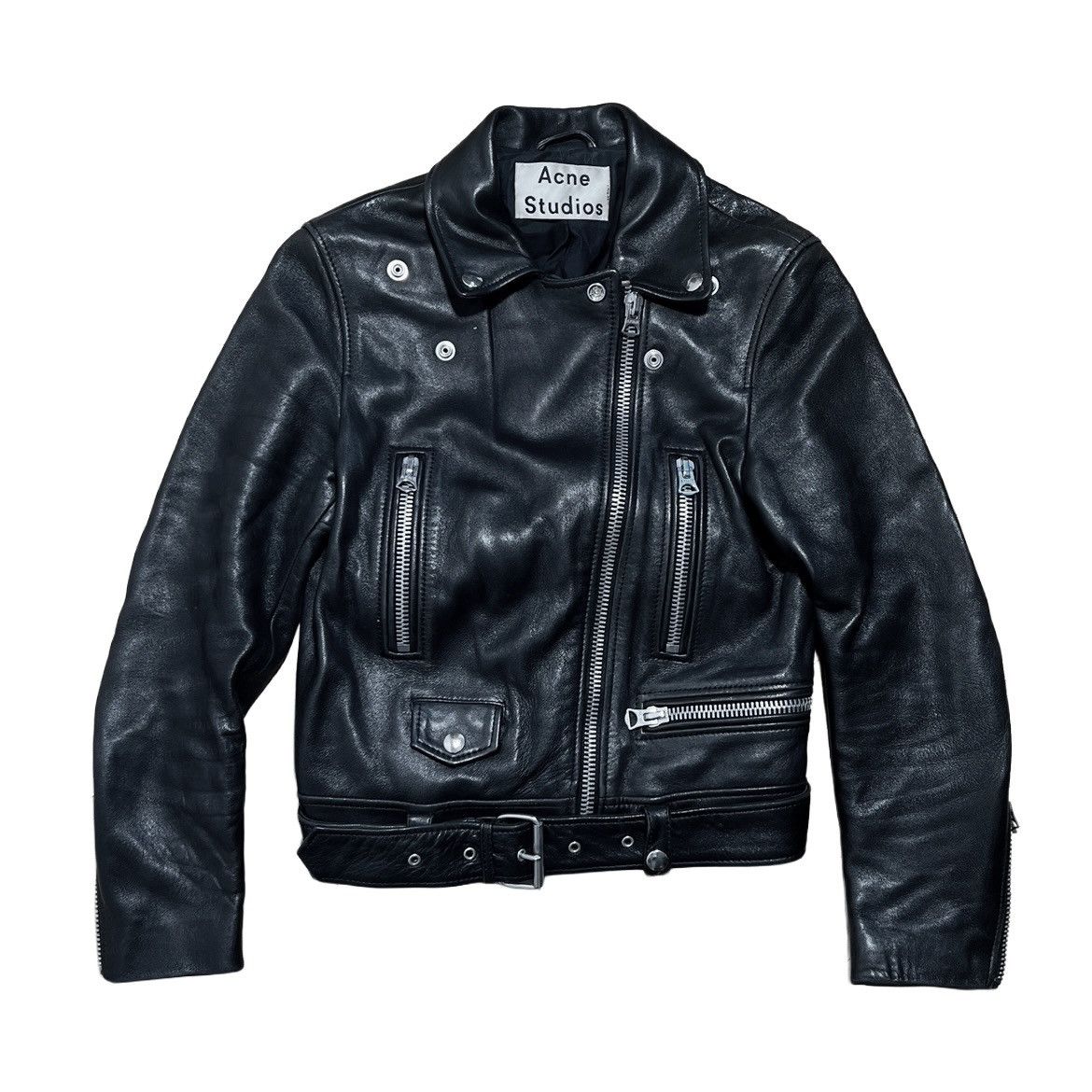 Acne Studios Acne Studios AW14 Leather Biker Jacket Size XS / US 0-2 / IT 36-38 - 1 Thumbnail