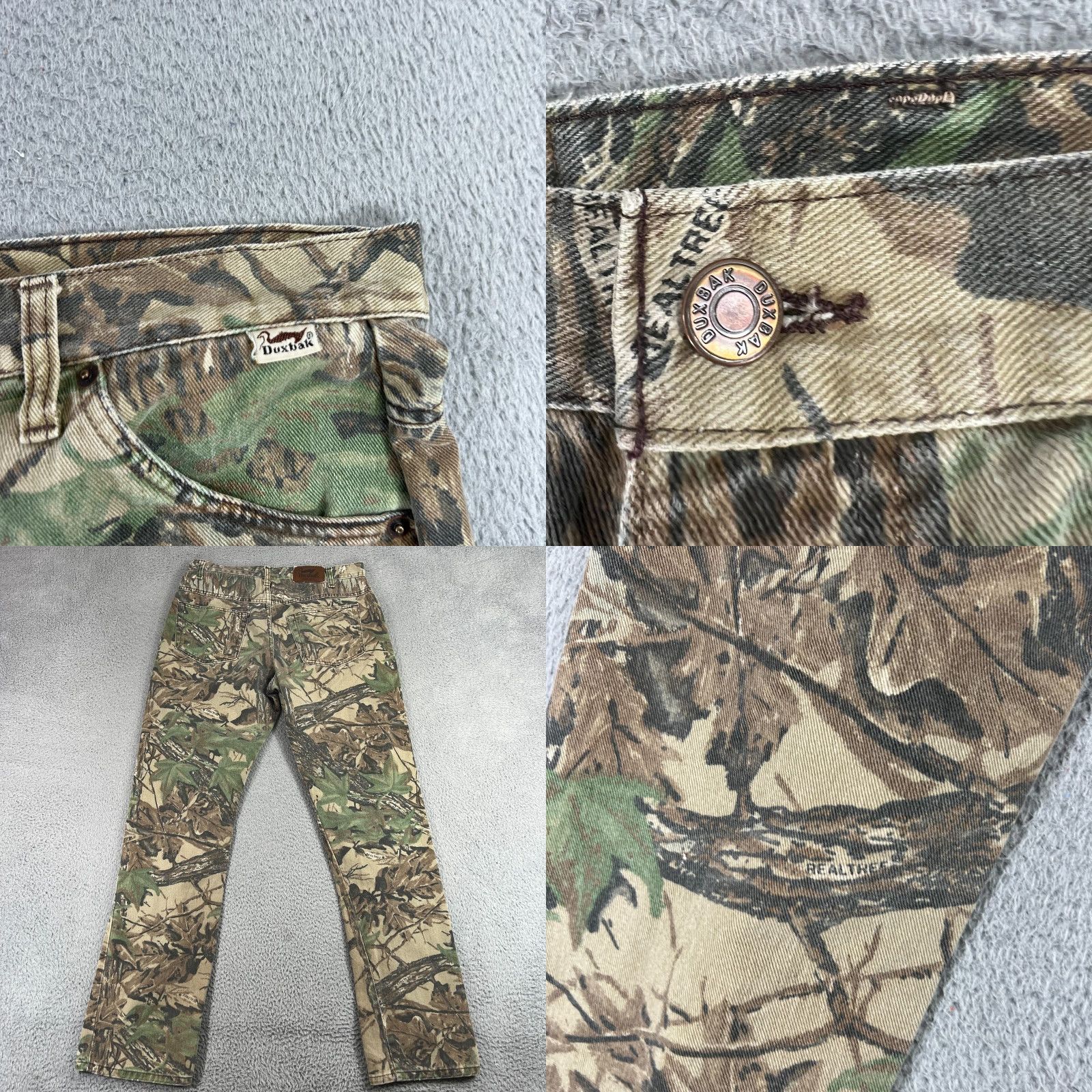 Realtree VINTAGE Duxbak Jeans Mens 34 Denim Jeans Camouflage 90s Grunge Pockets 5-Pocket Belt Loops Brown Size US 34 / EU 50 - 8 Thumbnail