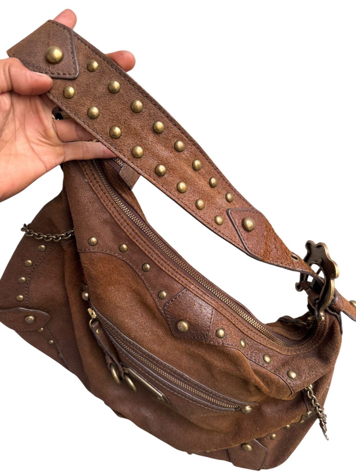 Isabel Marant Etoile Rare Issabella Fiore Hearty Studded Floral Hobo Shoulder Size ONE SIZE - 11 Thumbnail