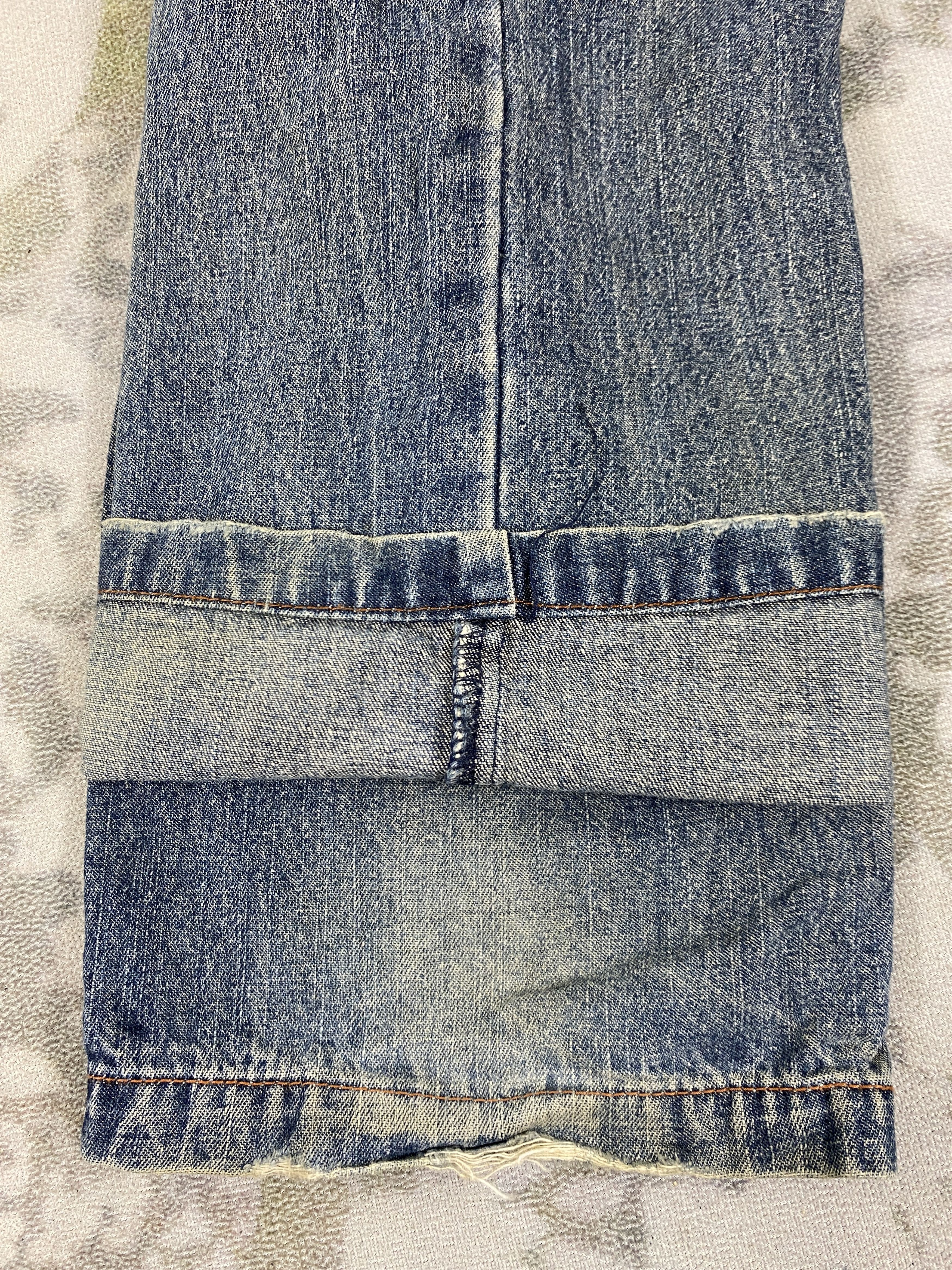If Six Was Nine Distressed Blue Low Box Jeans 30x31.5 Denim- JN3834 Size US 30 / EU 46 - 13 Thumbnail