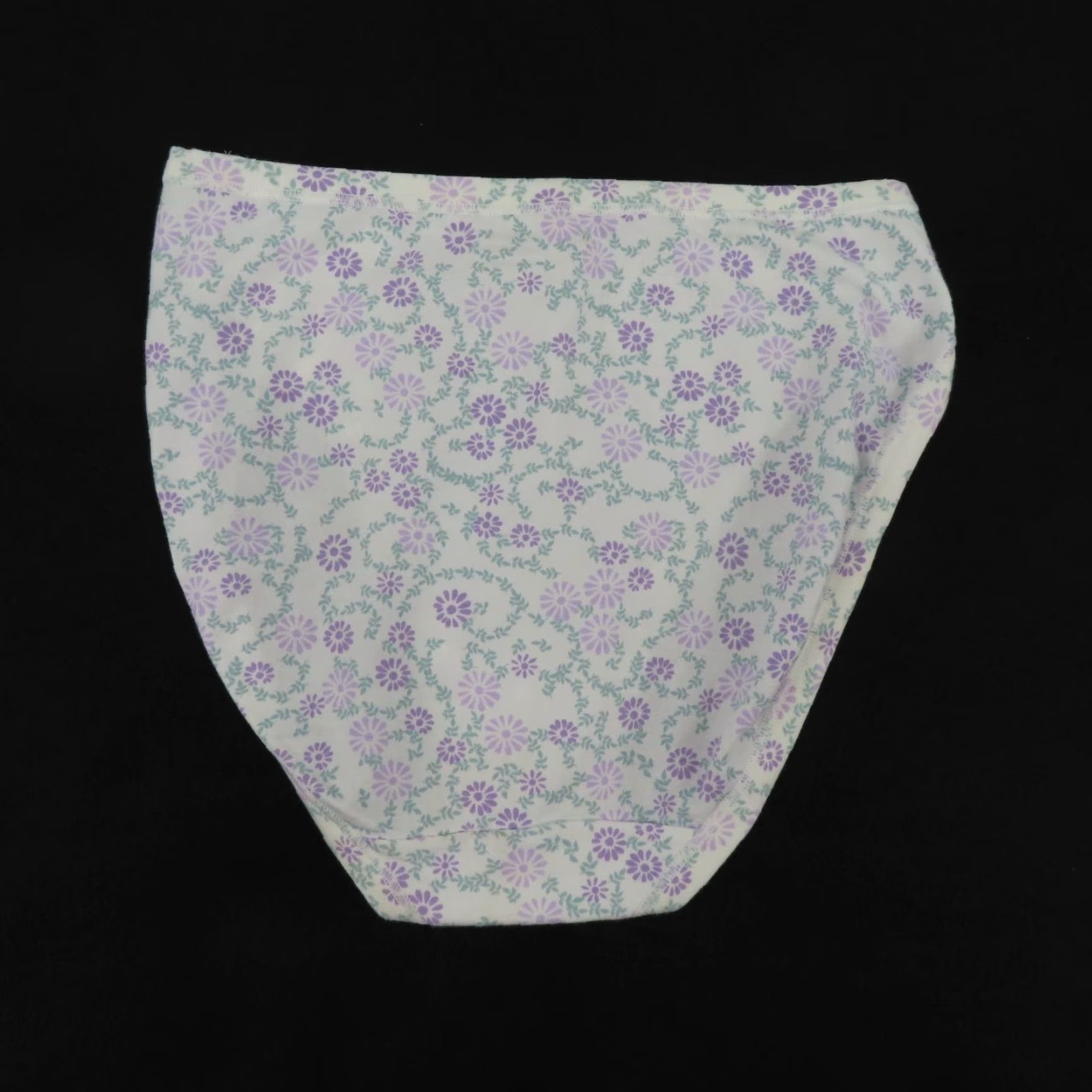 Vintage Bali Women Panties Hi Cut 2118 Medium M Purple Green White Floral NEW Brief Size 32" / US 10 / IT 46 - 5 Thumbnail