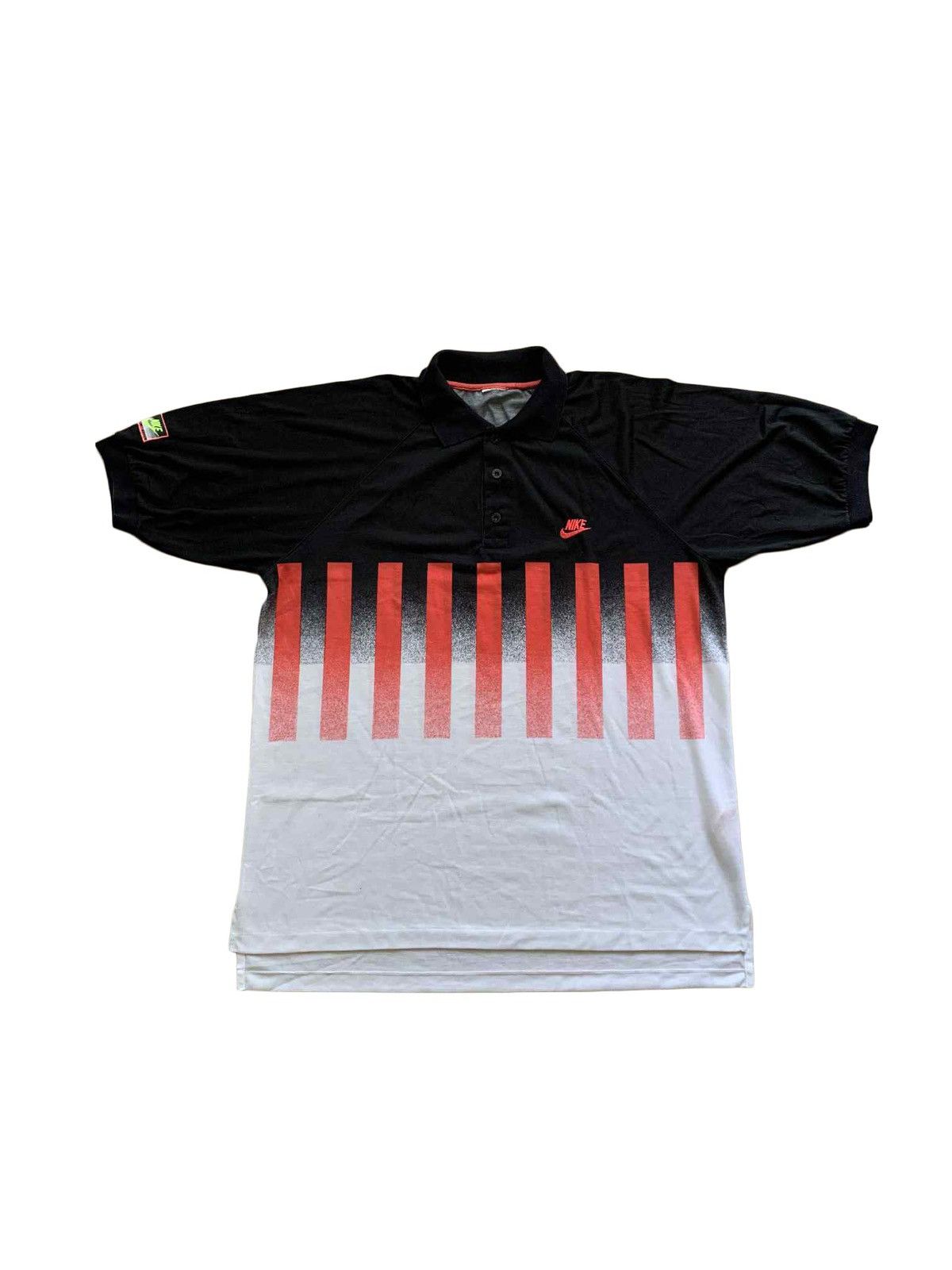 1990s Nike Challenge Court Andre Agassi Tennis Polo Shirt