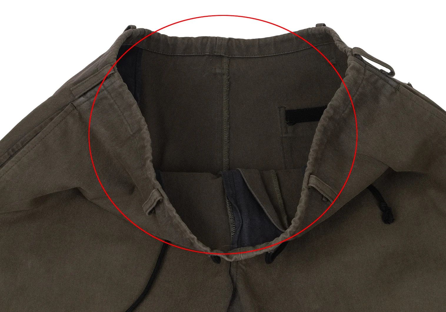 Jean Paul Gaultier Cotton Twill Drawstring Pants in Charcoal Khaki Size US 32 / EU 48 - 7 Thumbnail