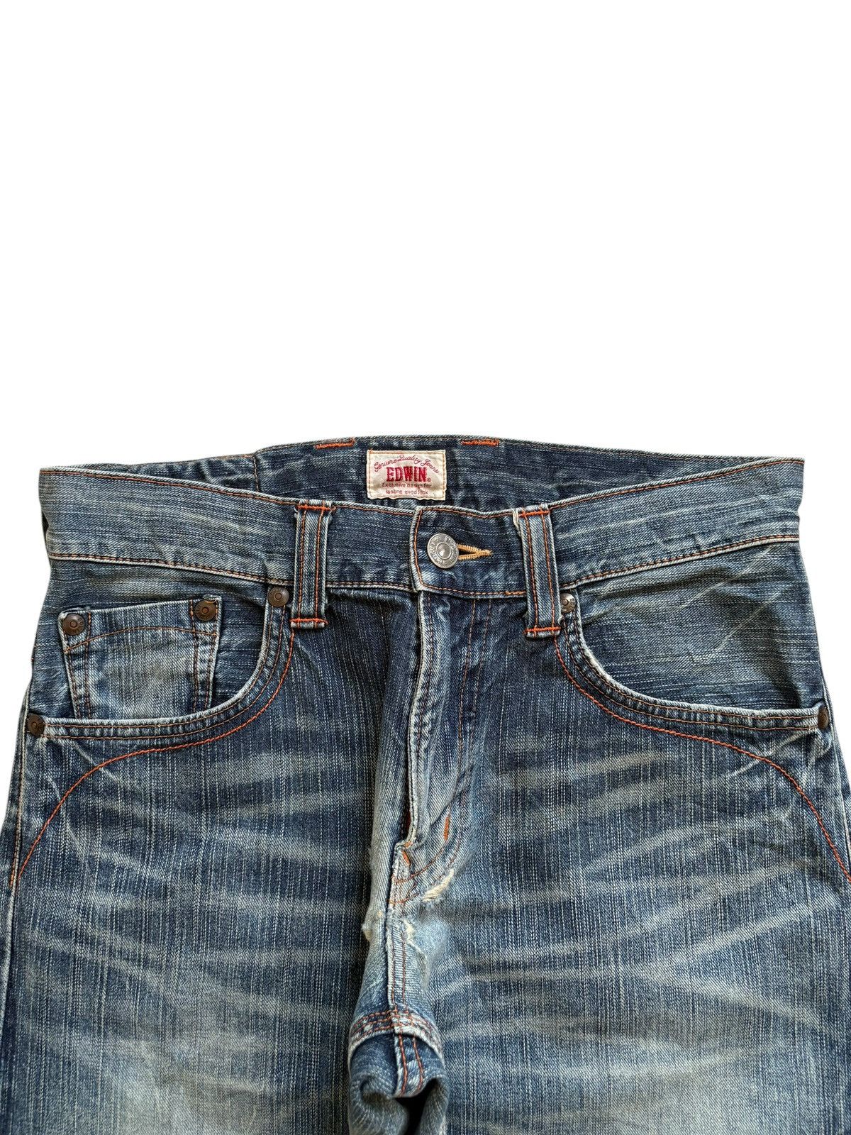 Edwin Exclusive Vintage Edwin 424 Faded Wash Loose Baggy Jeans Size US 32 / EU 48 - 4 Thumbnail