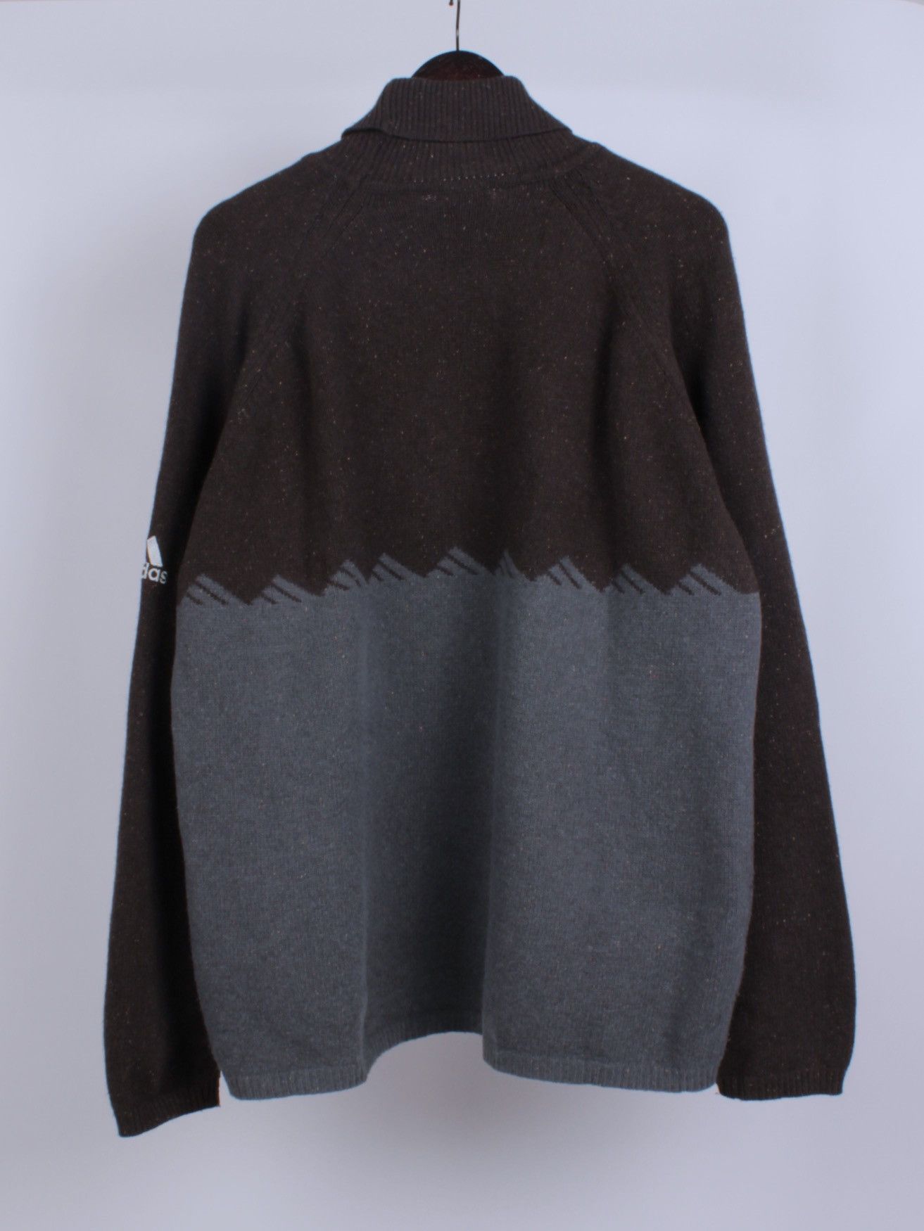 Adidas × Vintage ADIDAS Vintage Wool Blend Multi Logo Turtle Neck Sweater Size US XL / EU 56 / 4 - 5 Thumbnail