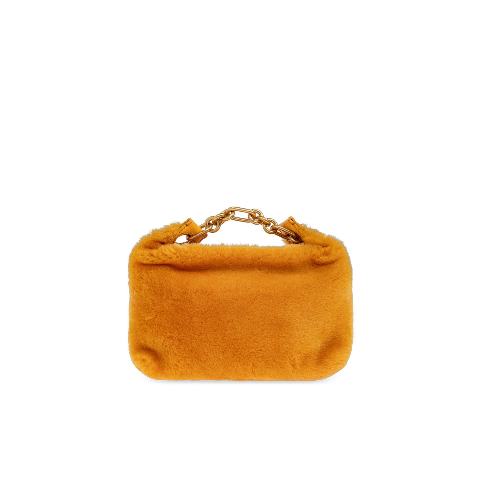 Balmain BALMAIN Sync Mini $2495 Gold Shearling Top Handle Bag New & Size ONE SIZE - 2 Thumbnail