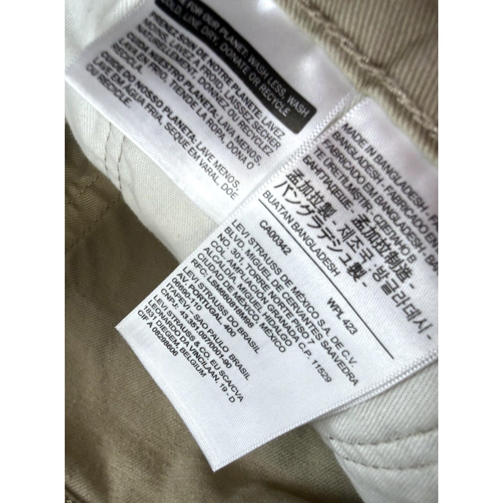 Levi's LEVI'S 502 Jeans Mens 38x33 Beige Khaki Regular Stretch Denim Tapered Pocket 5-Overall Size US 38 / EU 54 - 2 Thumbnail