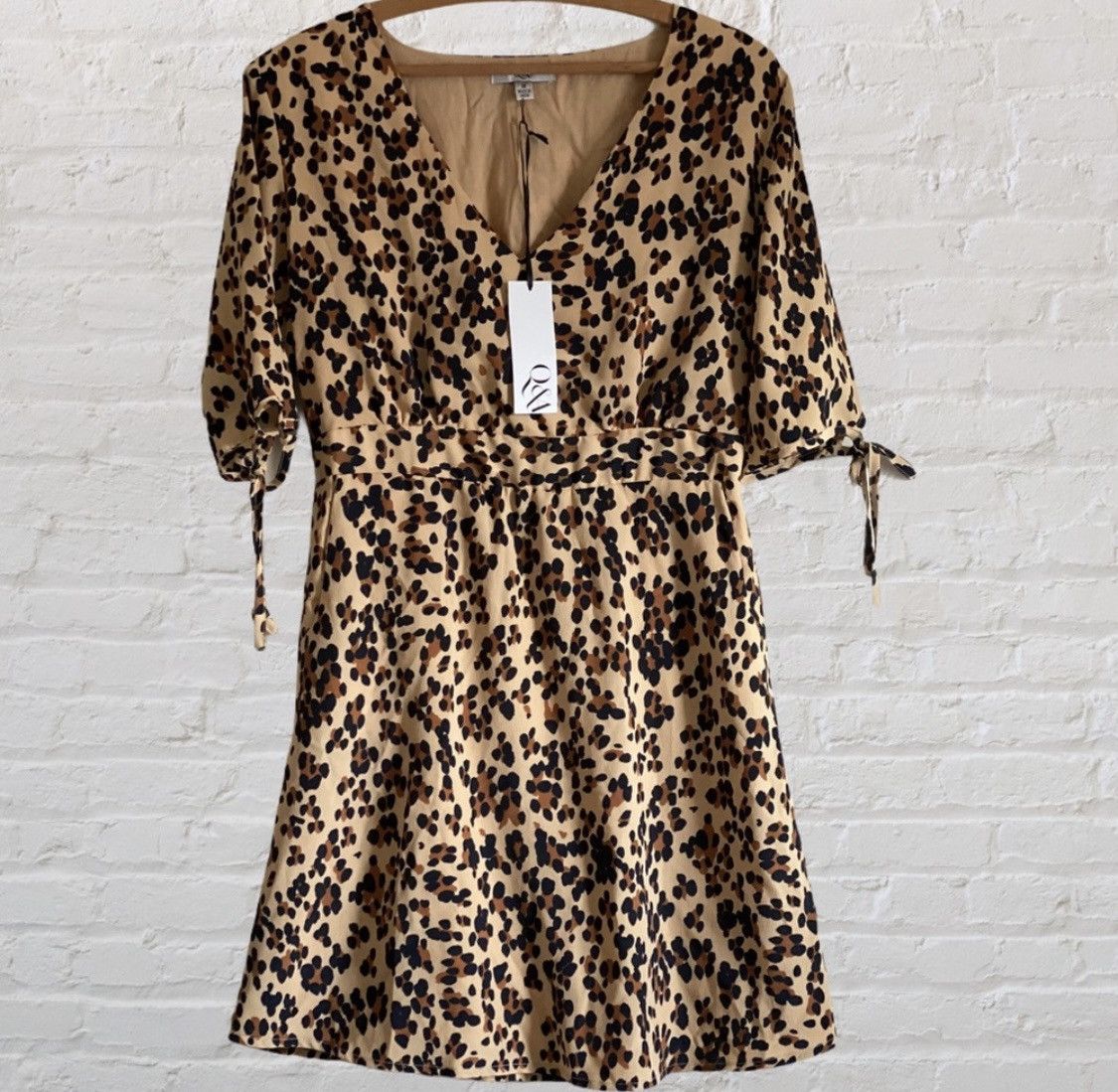 Other Q&A 3/4 SLEEVE LEOPARD ANIMAL PRINT DRESS Size M / US 6-8 / IT 42-44 - 1 Thumbnail