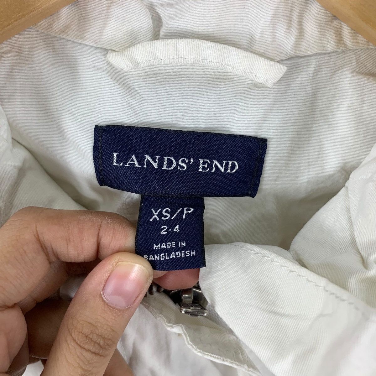 Lands' End Vintage LANDS’ END Outdoor Camping White Jacket Windbreaker Size XS / US 0-2 / IT 36-38 - 7 Thumbnail