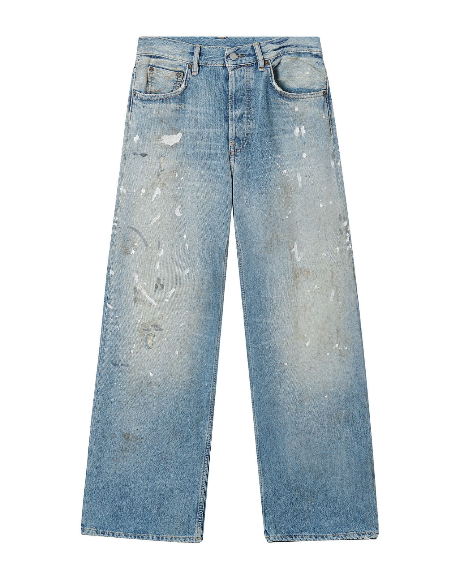 Acne Studios Acne Studios 2021F LOOSE FIT Splatter Distressed Design J... Size 26" / US 2 / IT 38 - 1 Thumbnail