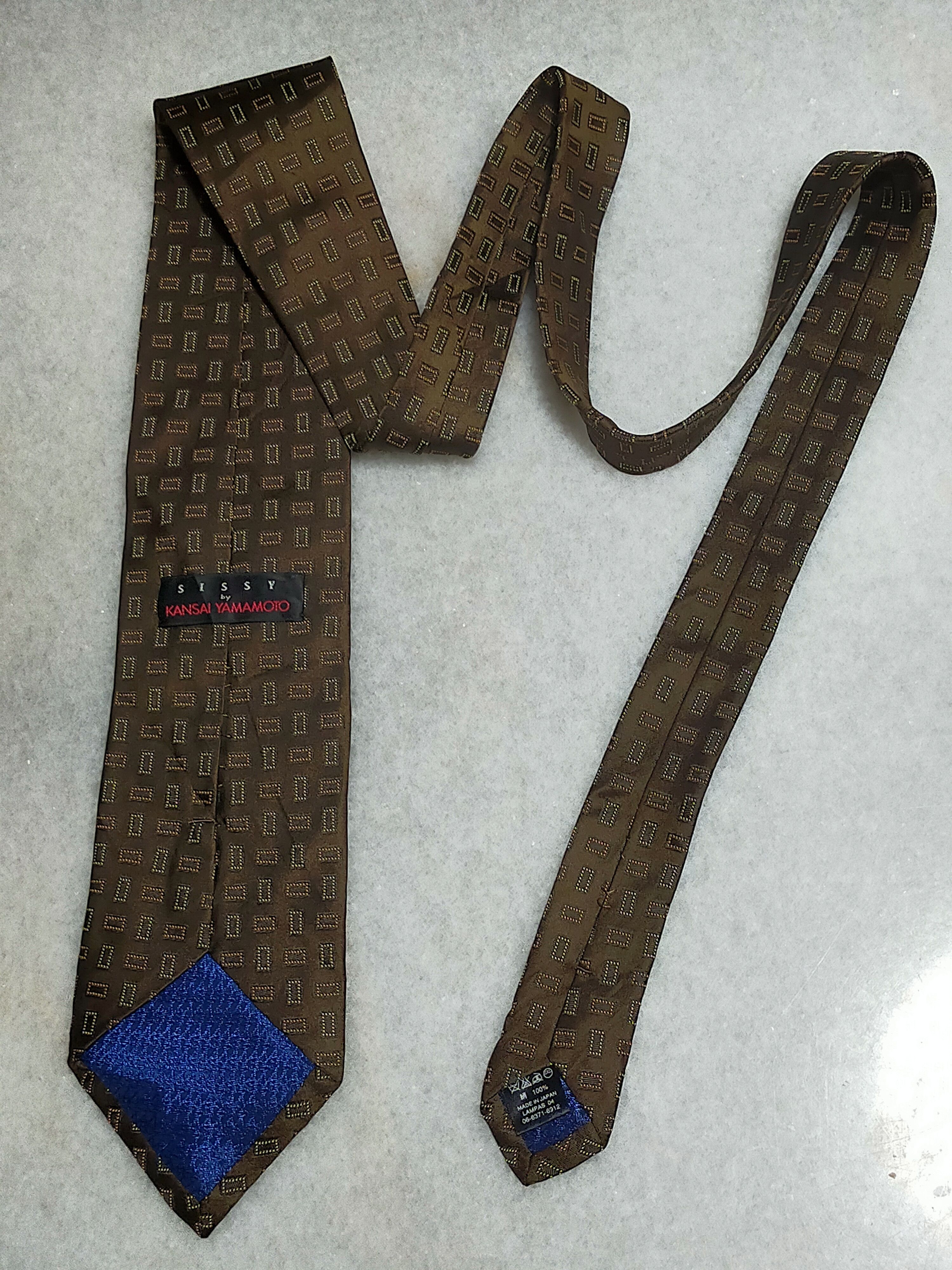 Kansai Yamamoto SISSY BY KANSAI YAMAMOTO BROWN LUXURY SILK TIE Size ONE SIZE - 5 Thumbnail