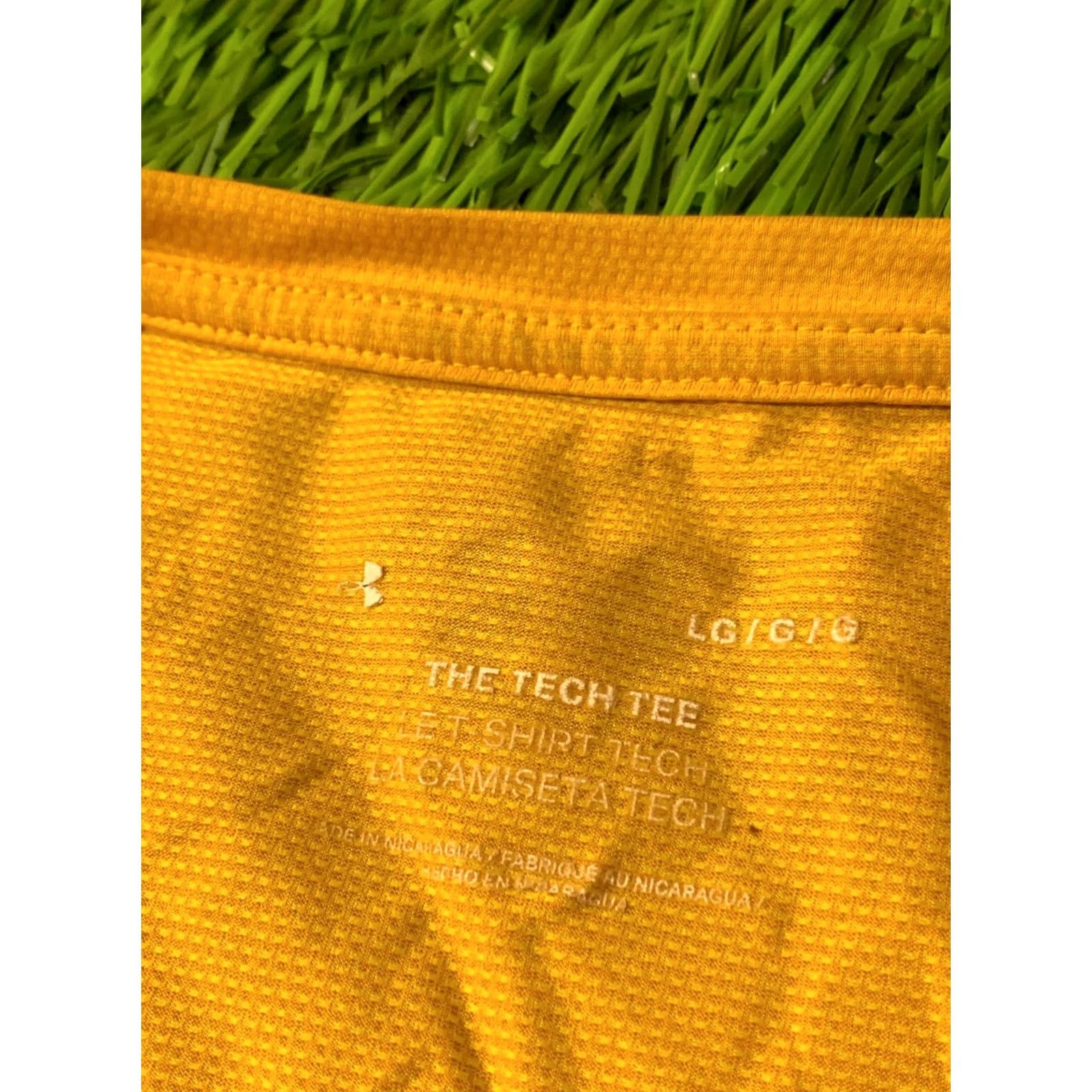 Under Armour Under Armour Tech Tee Shirt Mens L Yellow 100% Polyester Short Sleeve 2020 Classic Fit Training Jersey Shirt Size US L / EU 52-54 / 3 - 4 Thumbnail