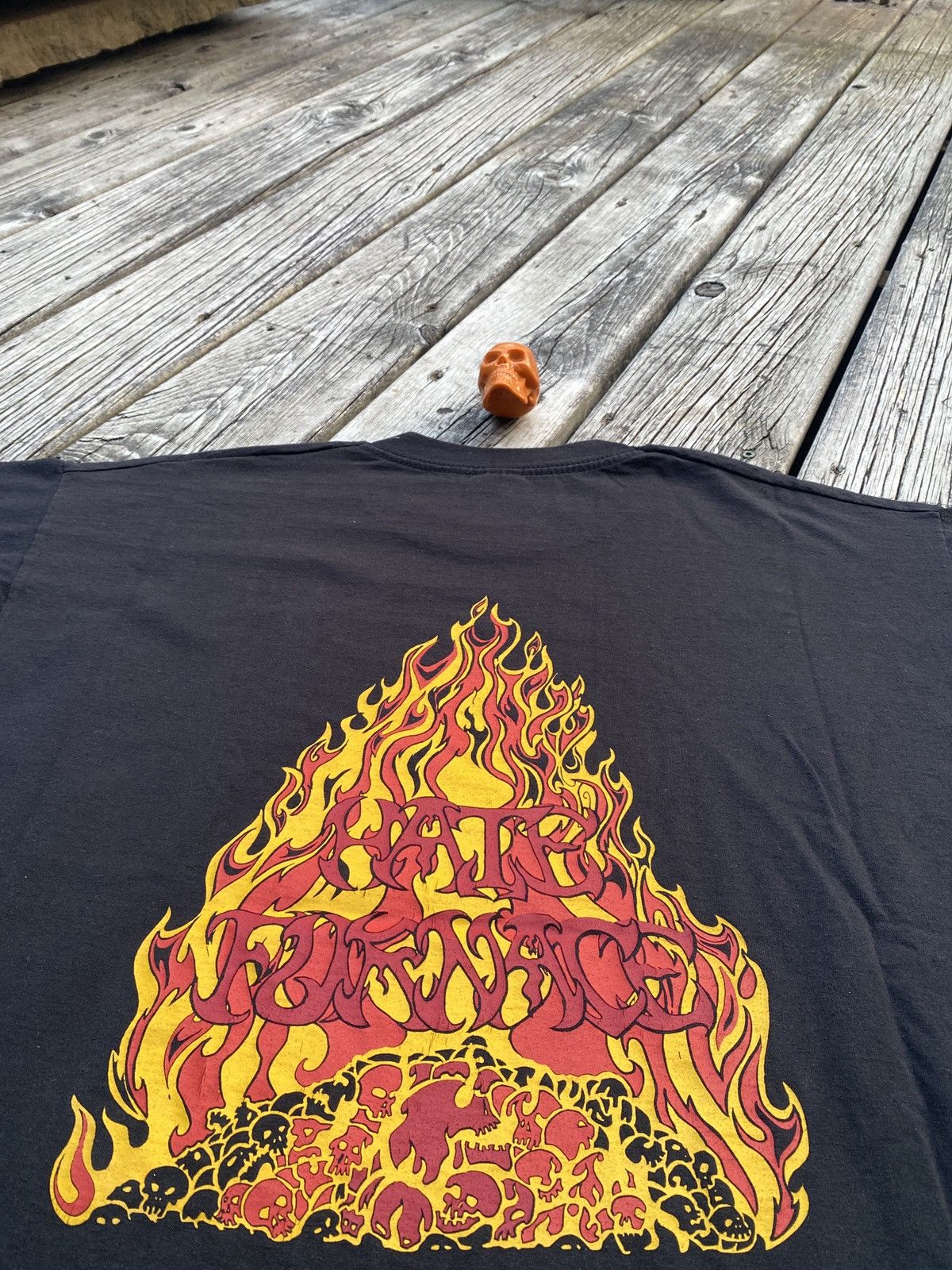 Band Tees × Fruit Of The Loom 90s Hate Furnace death metal band shirt sz XL Size US XL / EU 56 / 4 - 5 Thumbnail