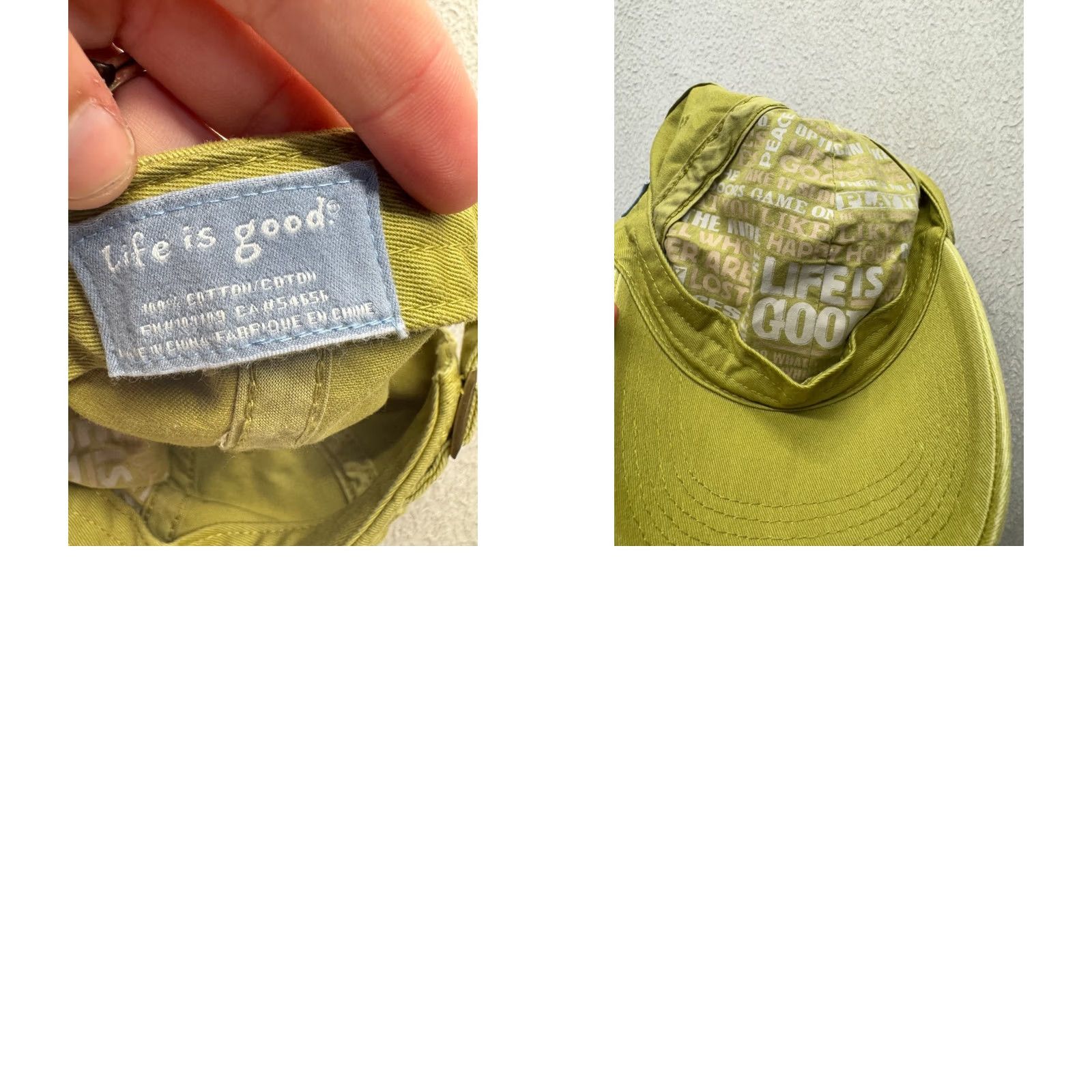 Life is Good Life is Good Baseball Cap Embroidered Hiking Boot Olive Green One Size Womens Pre-Owned Like New Mens Boys Girls Size ONE SIZE - 8 Thumbnail