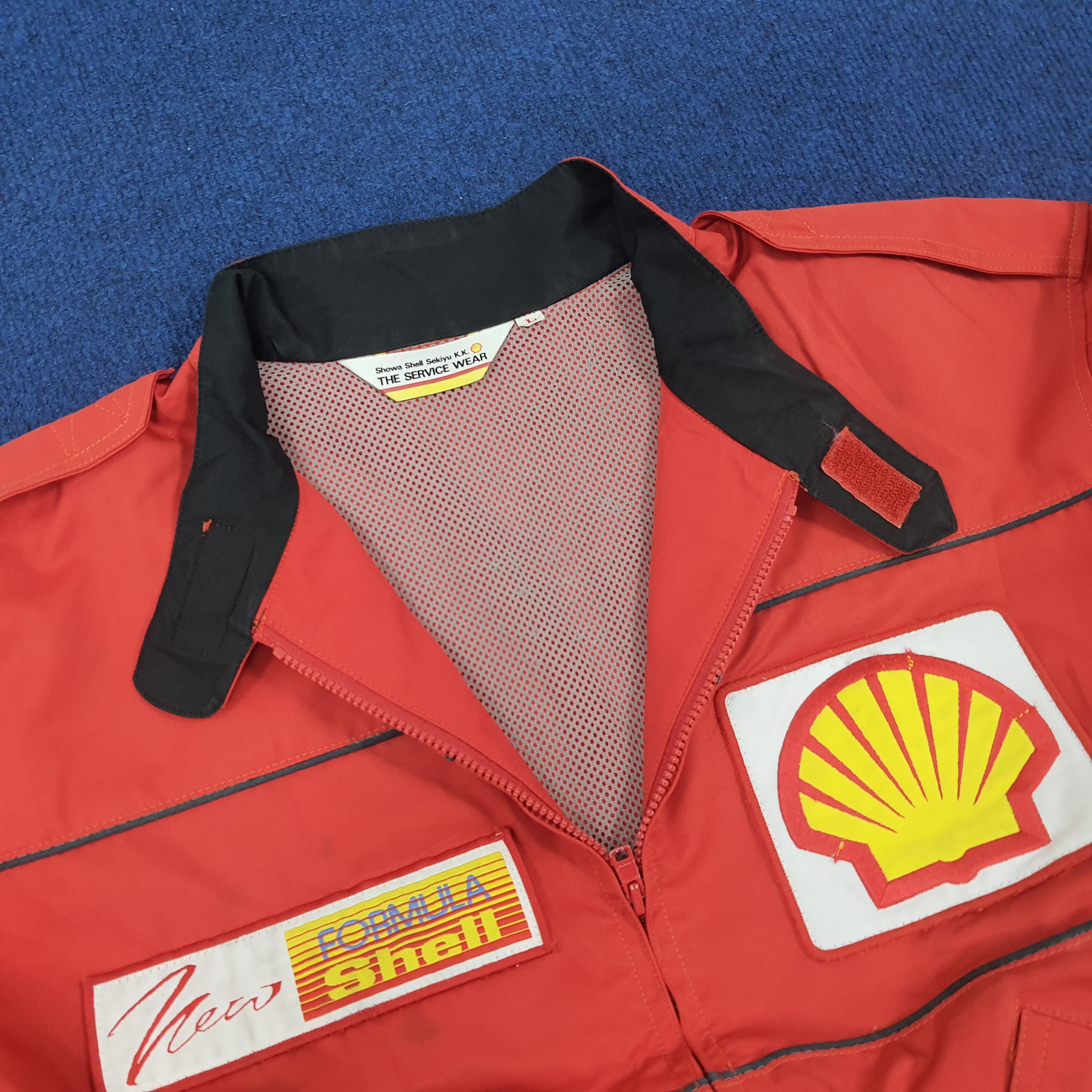 Vintage Vintage Formula Shell Service Wear Motorsports Racing Jacket Size US L / EU 52-54 / 3 - 5 Thumbnail