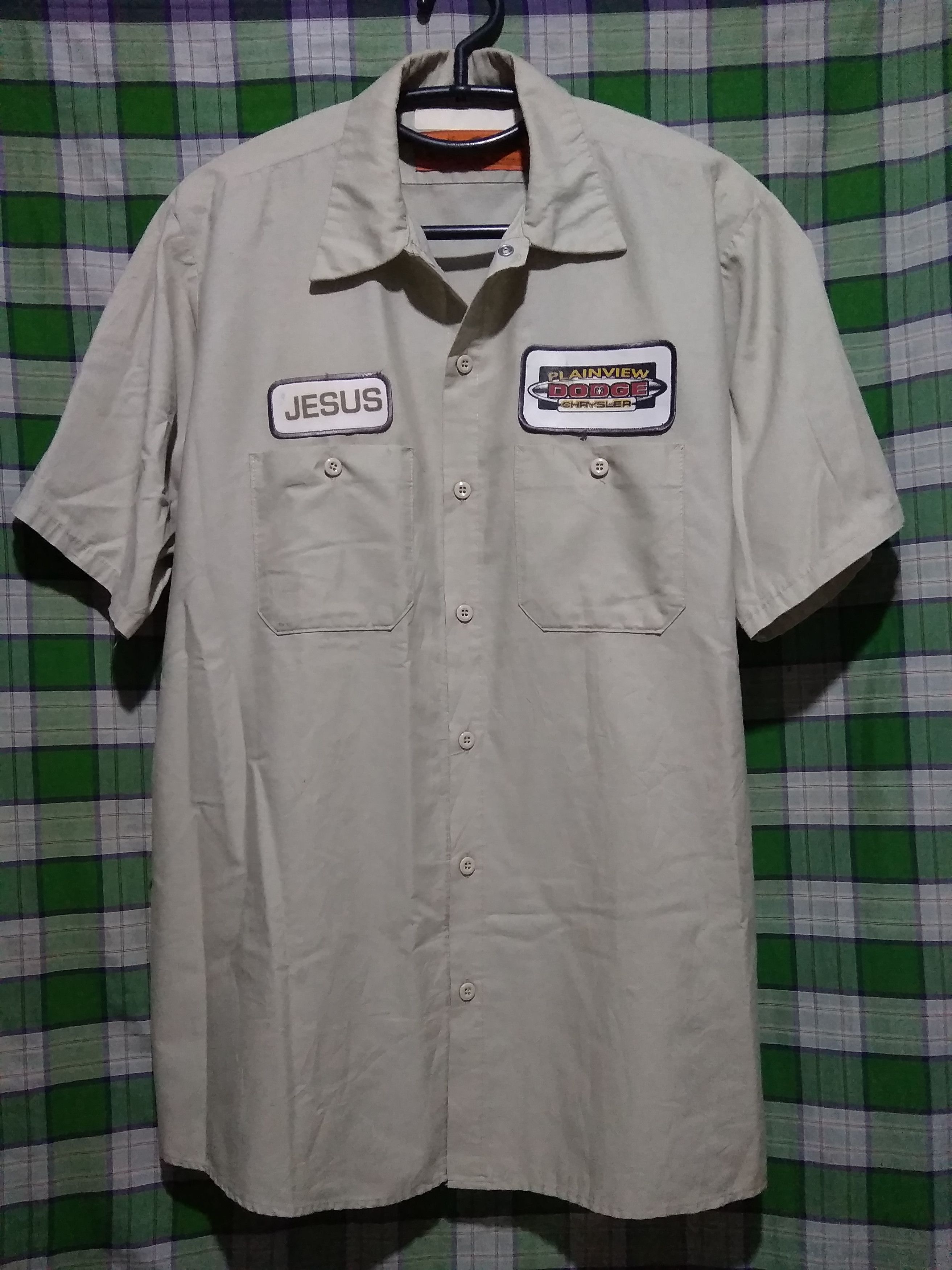 Chrysler × Dickies Vintage DODGE Red kap work shirt Plainview Texas rare Size US L / EU 52-54 / 3 - 1 Thumbnail