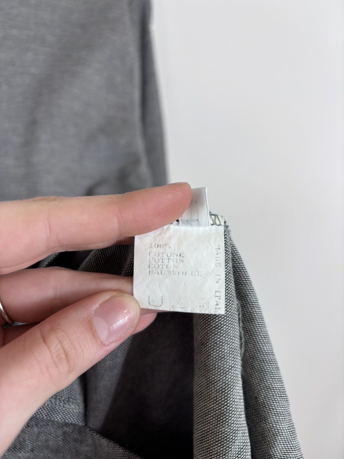Corneliani Corneliani Men’s Pique Texture Gray Luxury Long Sleeve Tee Size US L / EU 52-54 / 3 - 9 Thumbnail
