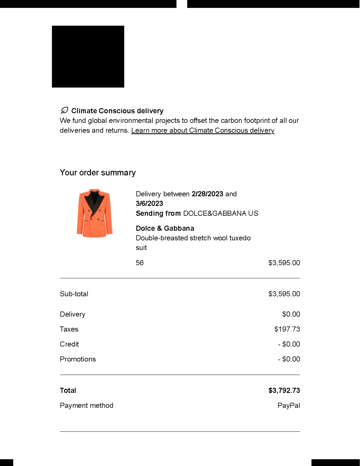 Dolce & Gabbana Two-Piece Dolce and Gabbana Orange Wool Tuxedo Size 46R - 14 Thumbnail